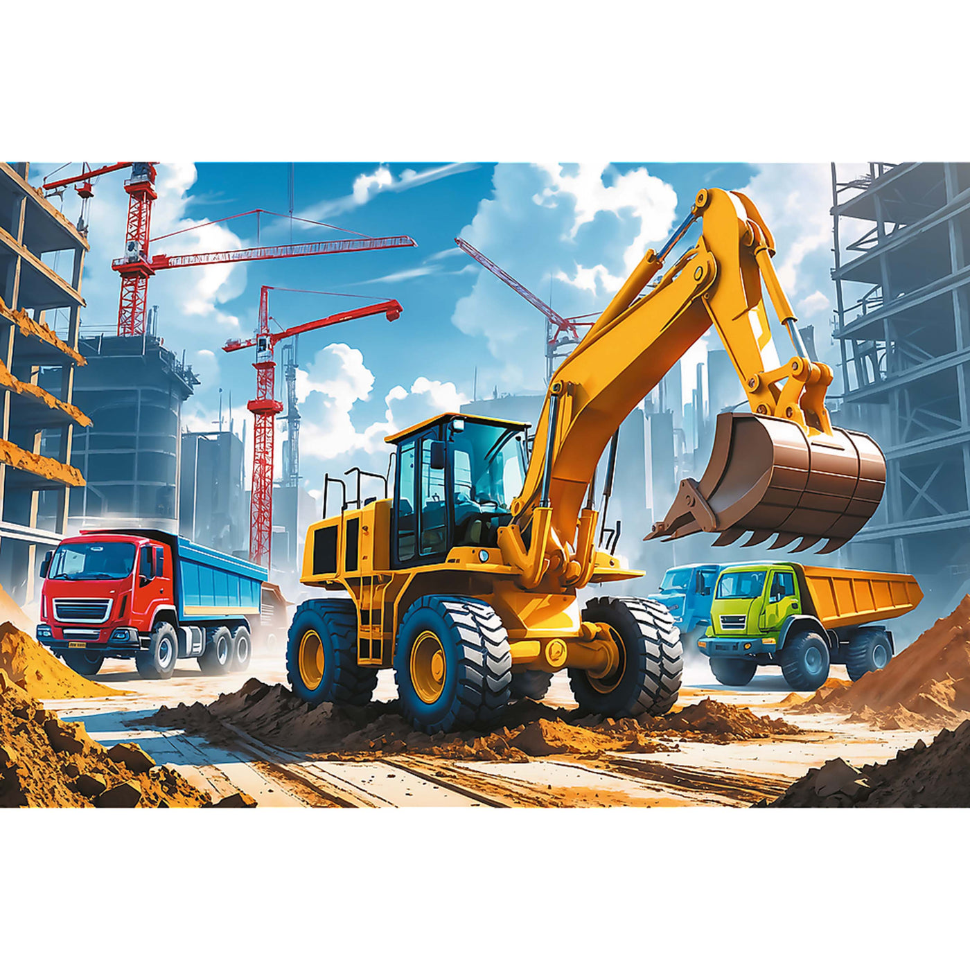 Trefl Kids Backhoe Loader Tractor 60 Piece Puzzle