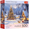 Trefl Red Seasons Greetings Peaceful Winter Night 500 Piece Puzzle