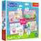 Trefl 4 in 1 (12, 20, 24 & 15 Piece) Puzzle - Peppa Pig Loves Adventures