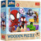 Trefl Wood Craft 24 Piece Wooden Puzzle - Marvel Brave Spidey and friends / Spidey and his Amazing Friends