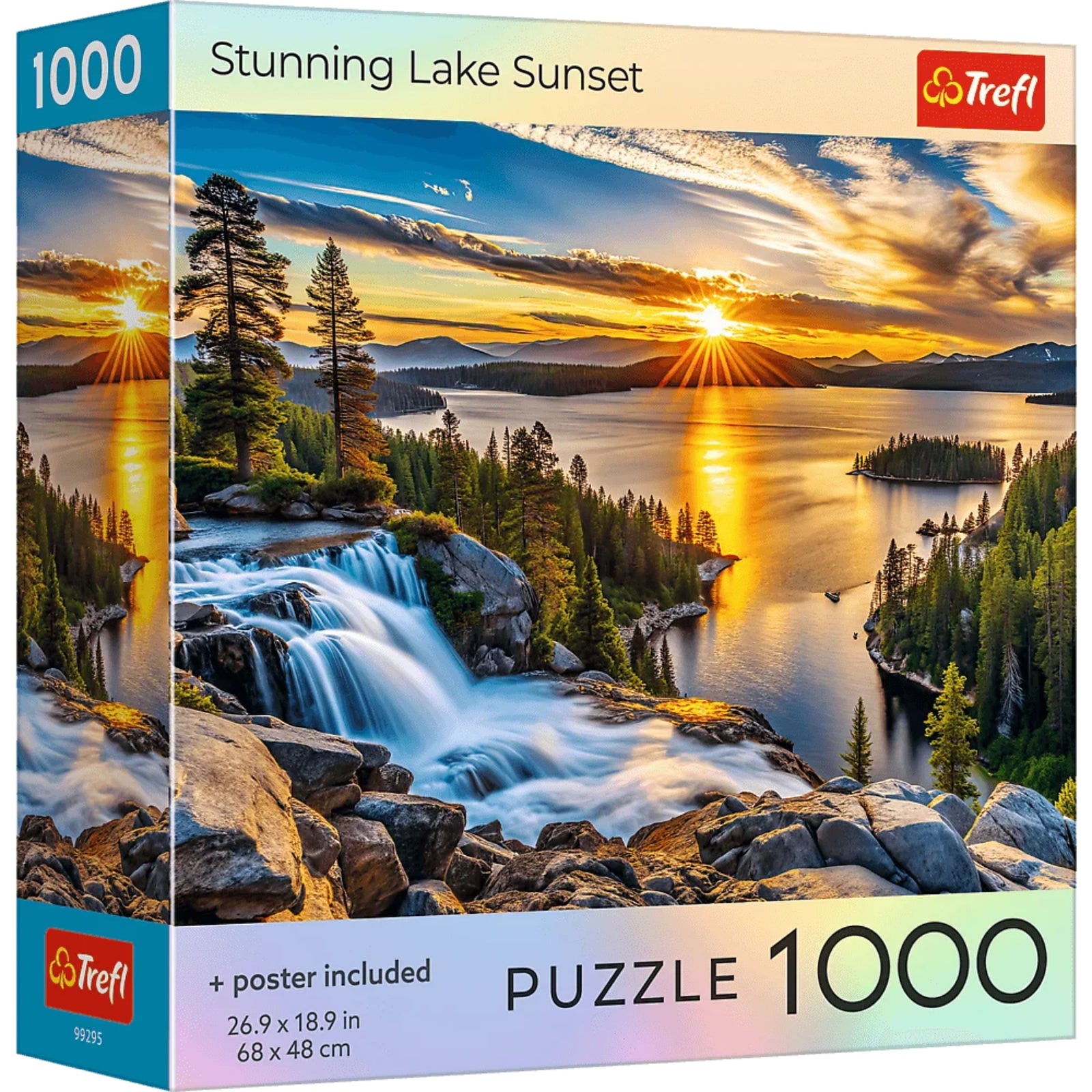 Trefl Red Stunning Lake Sunset 1000 Piece Puzzle