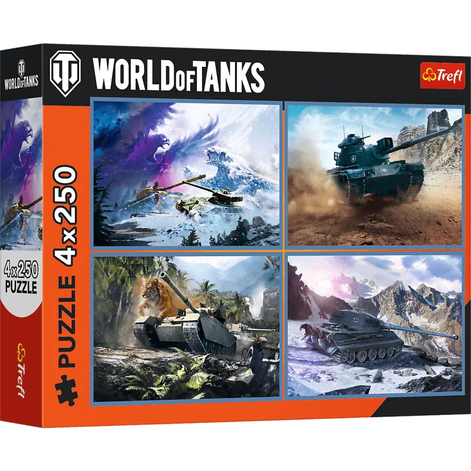 Trefl World of Tanks The Great Tank Battle 4x250 Piece Puzzle
