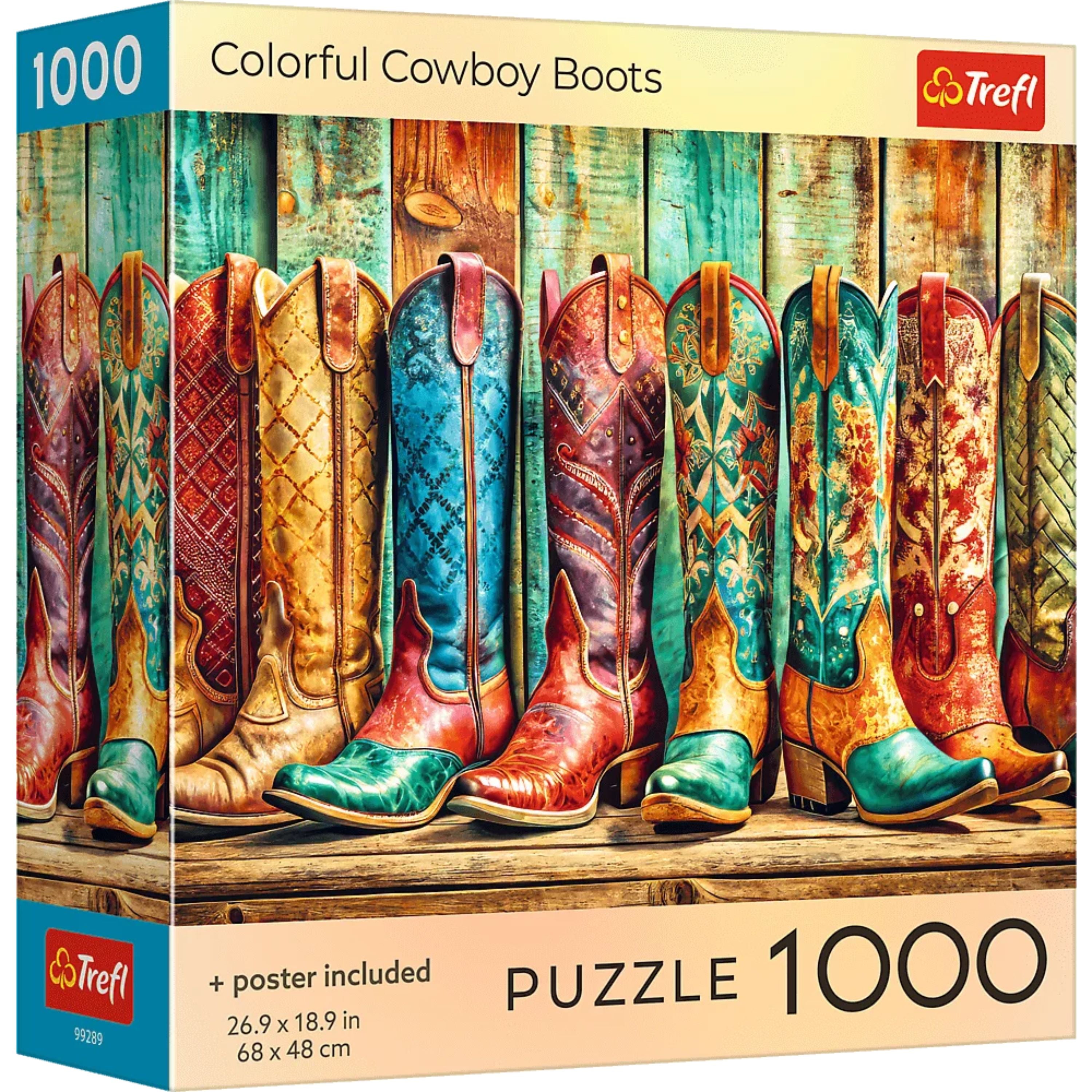 Trefl Red Colorful Cowboy Boots 1000 Piece Puzzle