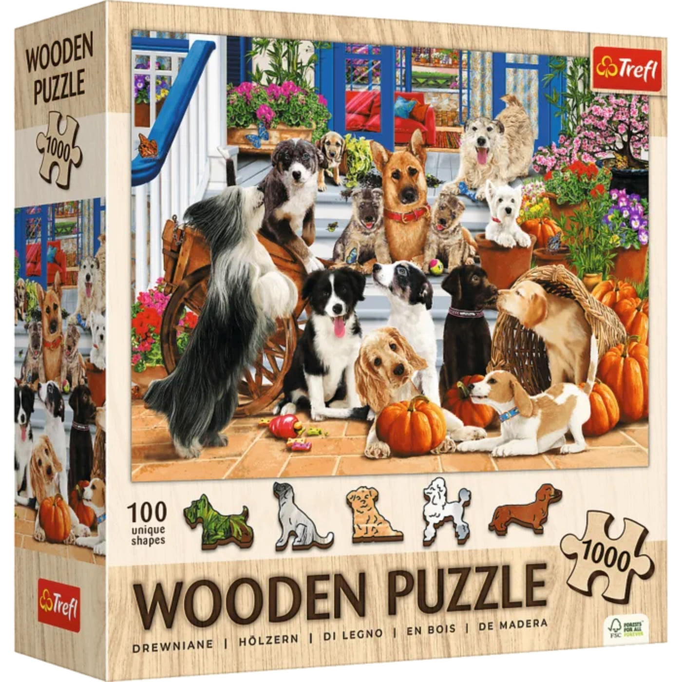 Trefl Wood Doggy Friendship 1000 Piece Wooden Puzzle