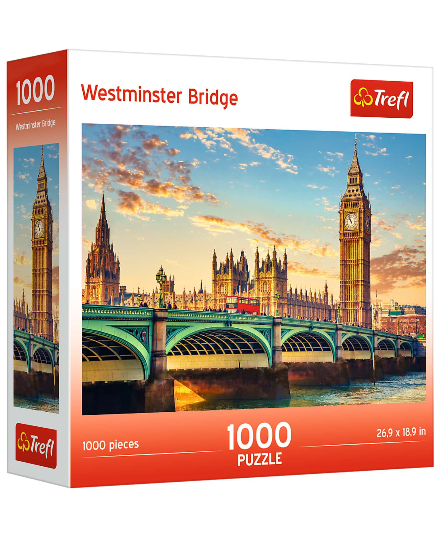 Trefl Red 1000 Piece Puzzle - Westminster Bridge