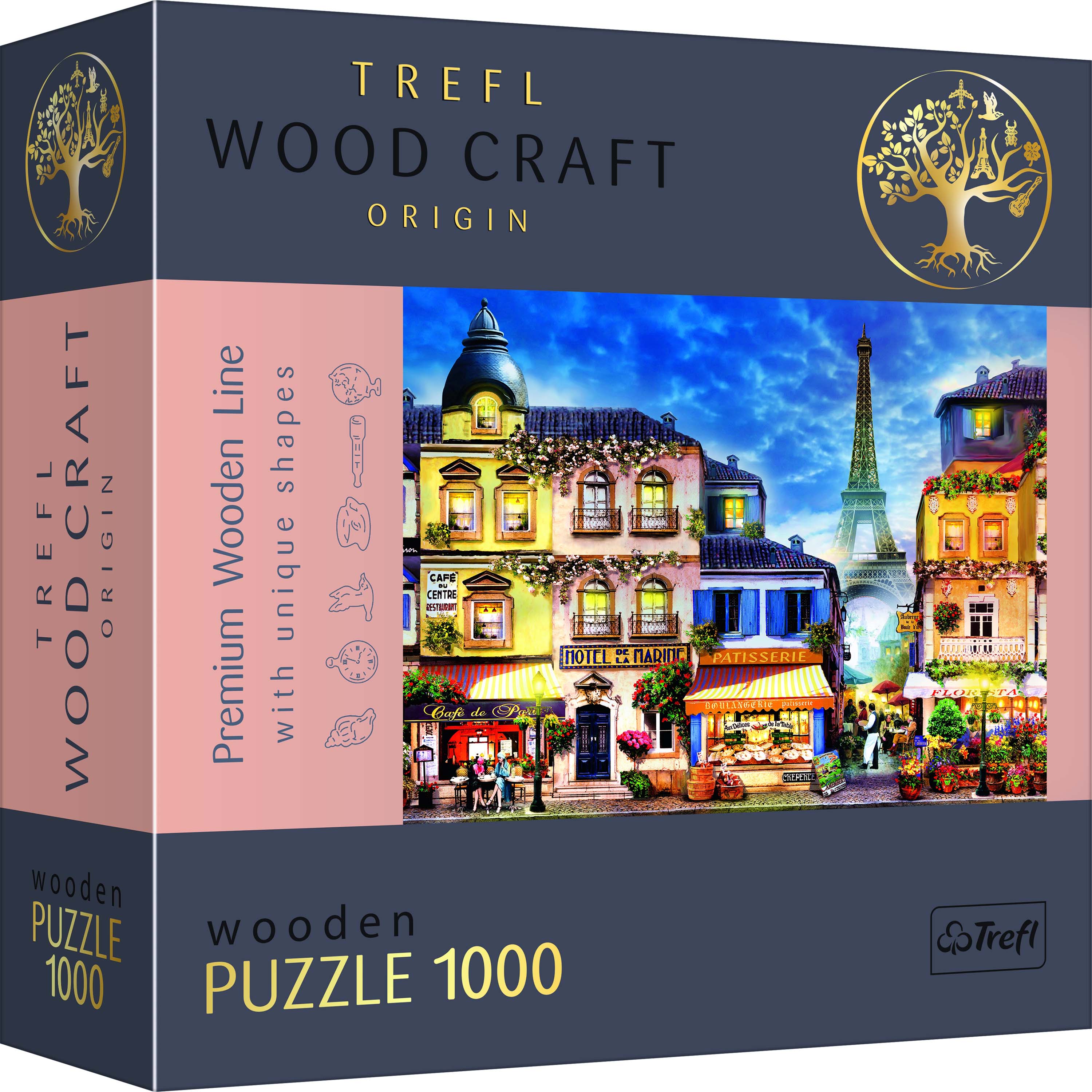 Trefl Wood Craft 1000 Piece Wooden Puzzle - French Alley