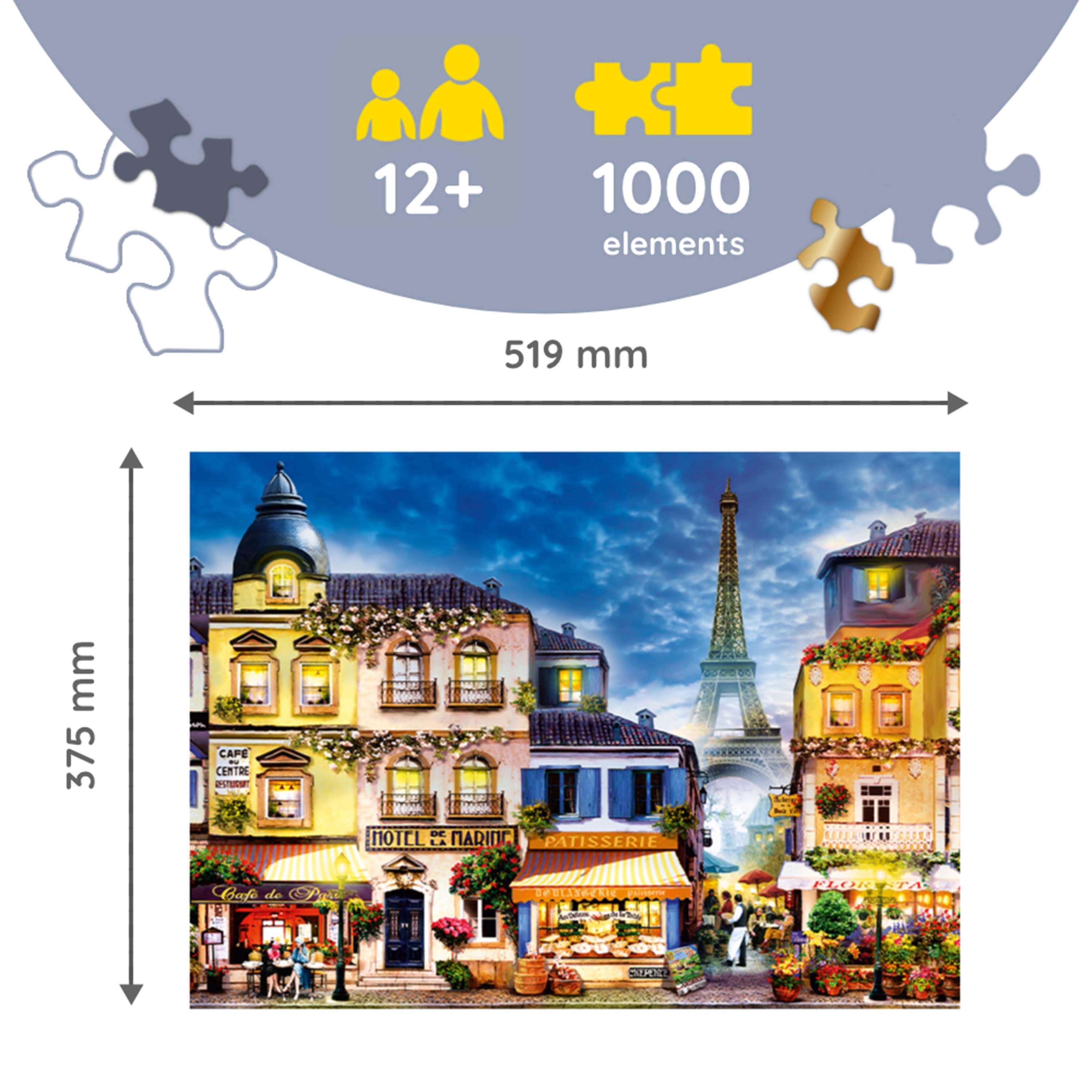 Trefl Wood Craft 1000 Piece Wooden Puzzle - French Alley