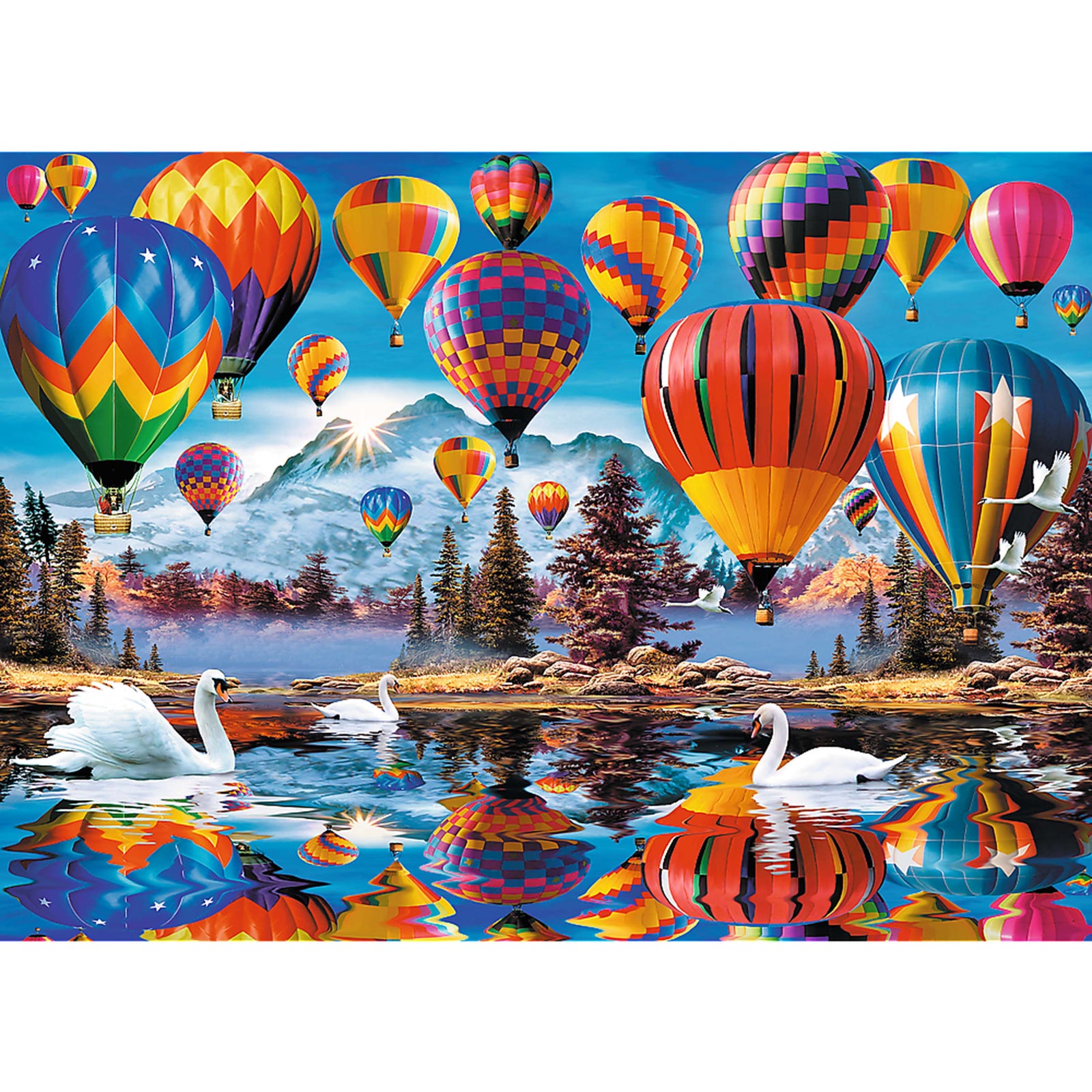 Trefl Wood Craft 1000 Piece Wooden Puzzle - Colorful Balloons