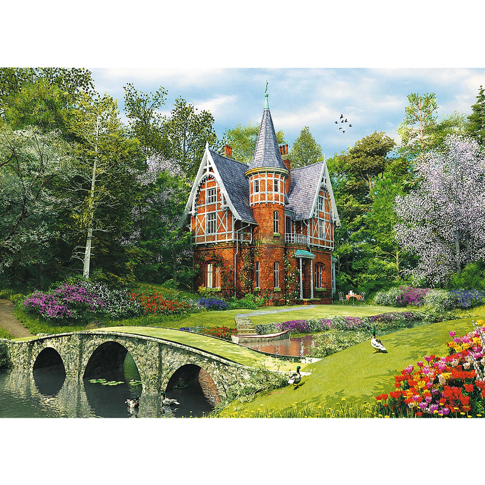 Trefl Wood Craft 1000 Piece Wooden Puzzle - Victorian House