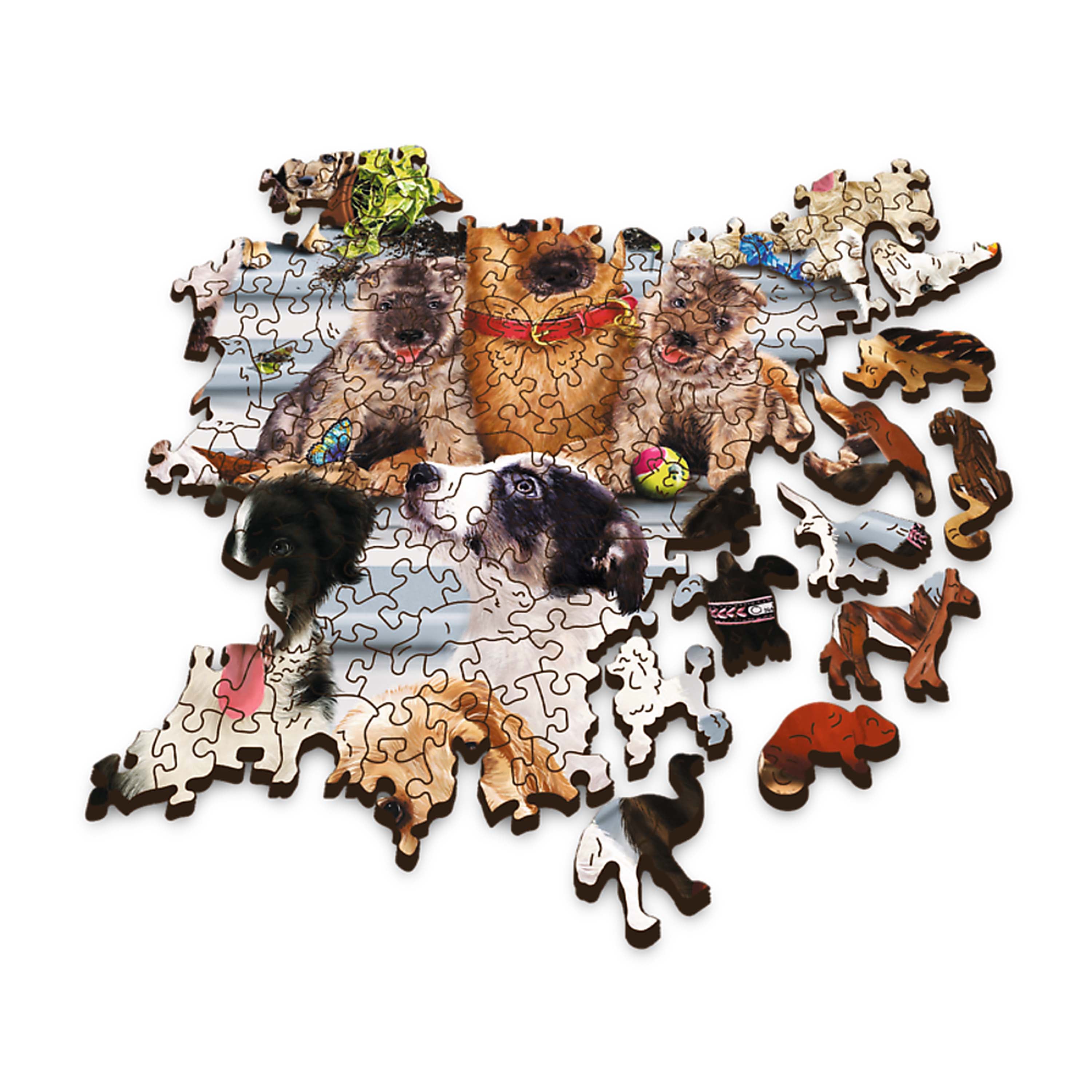 Trefl Wood Craft 1000 Piece Wooden Puzzle - Doggy Friendship