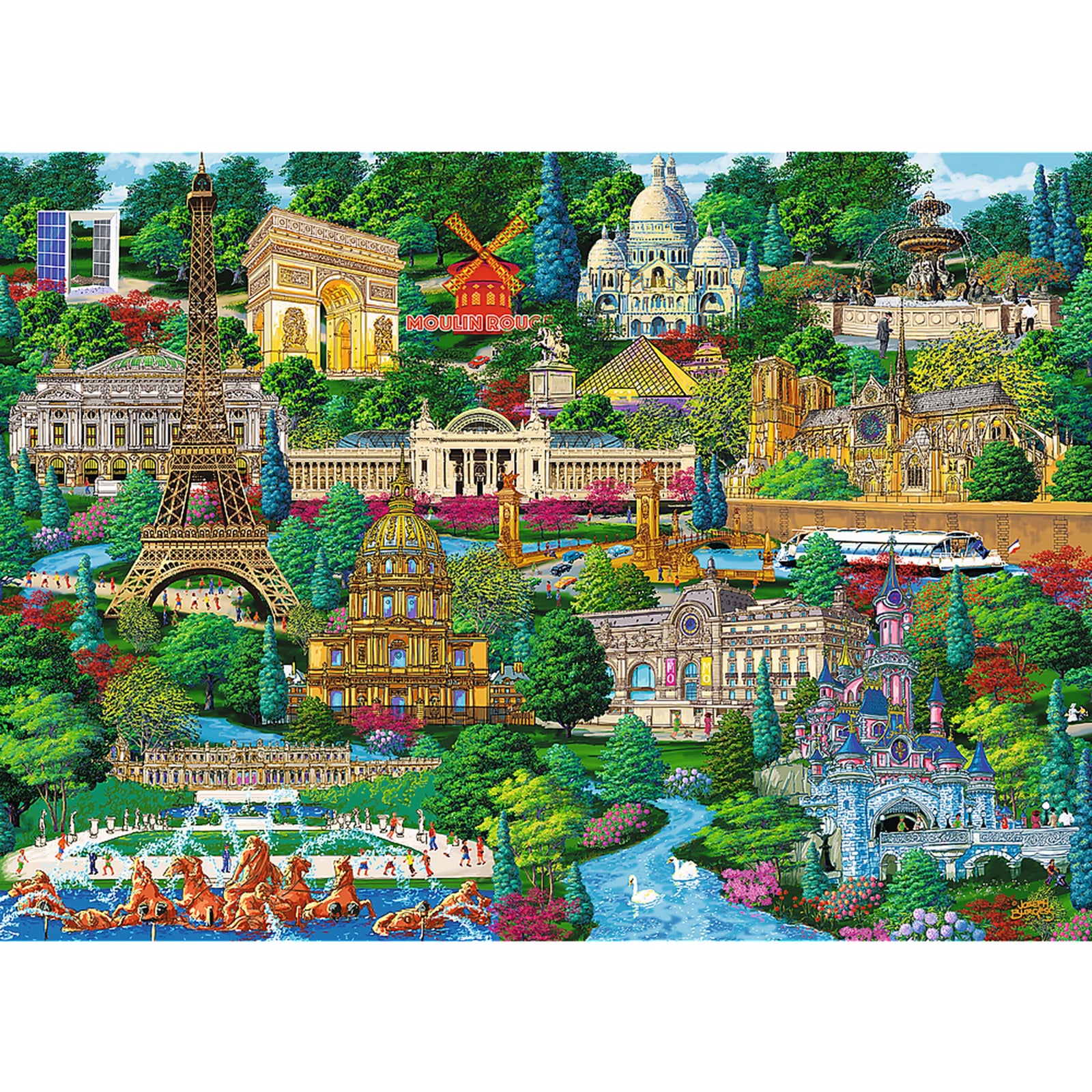 Trefl Wood Craft 1000 Piece Wooden Puzzle - France - Famous Places