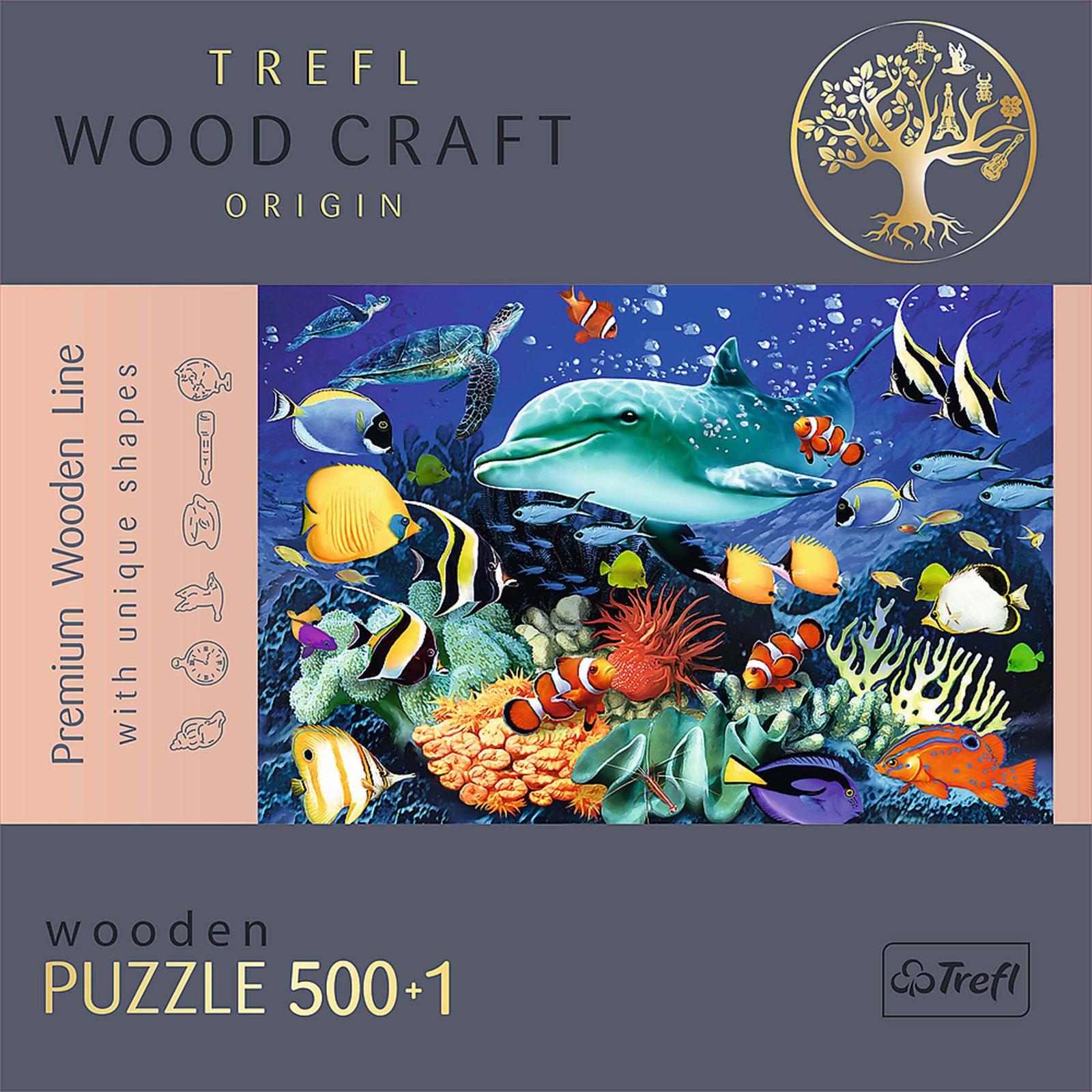 Trefl Wood Craft 501 Piece Wooden Puzzle - Sea Life