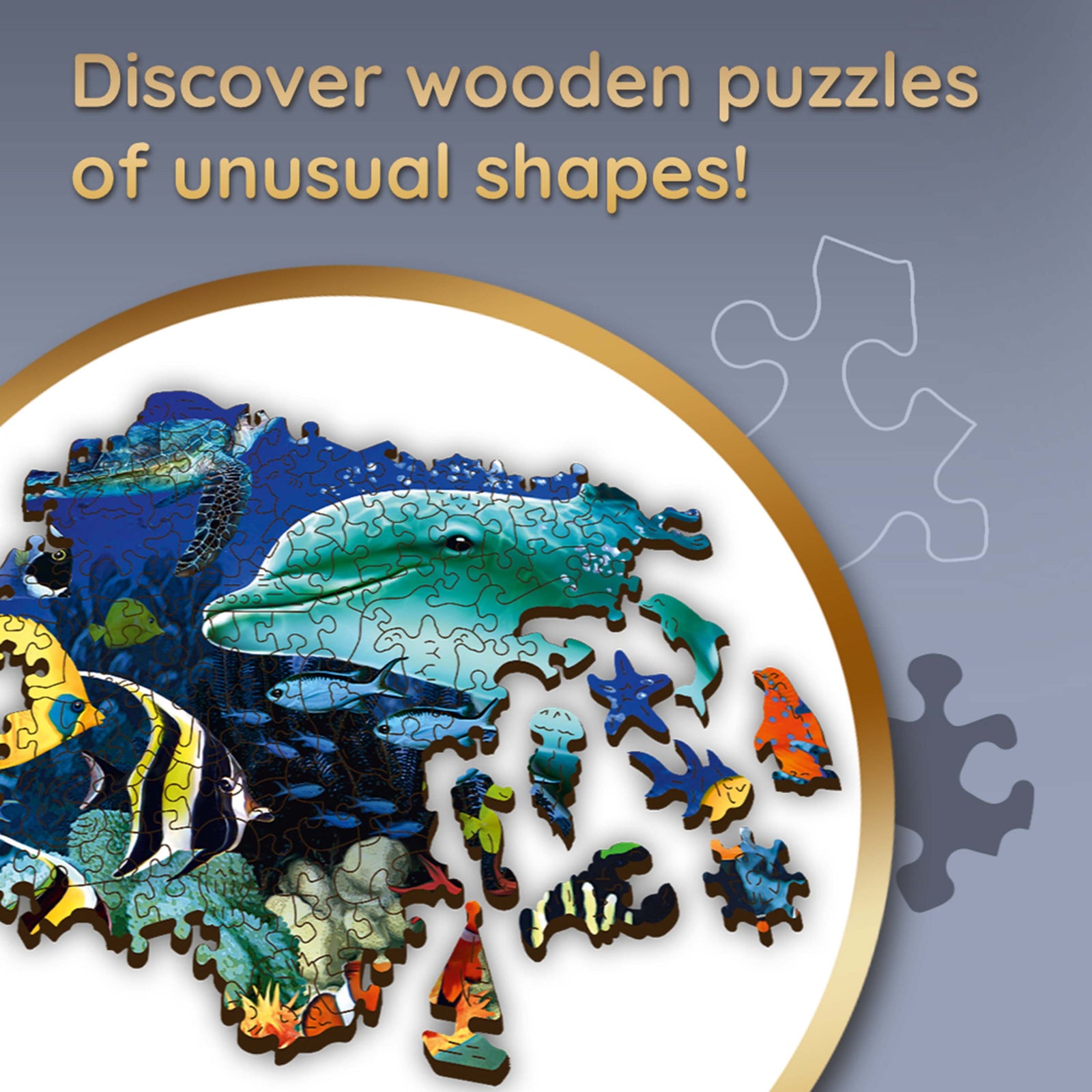 Trefl Wood Craft 501 Piece Wooden Puzzle - Sea Life