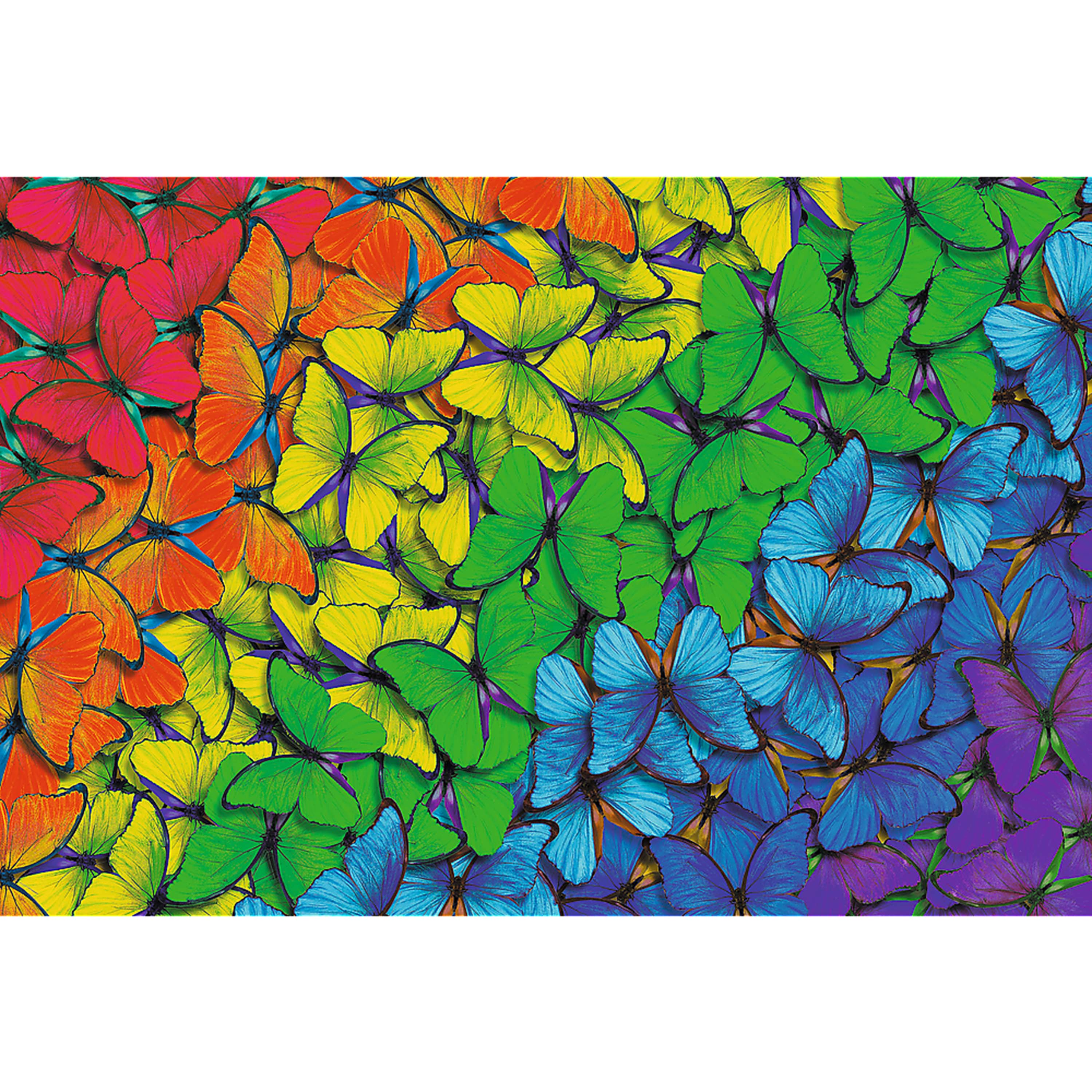 Trefl Wood Craft 501 Piece Wooden Puzzle - Rainbow Butterflies