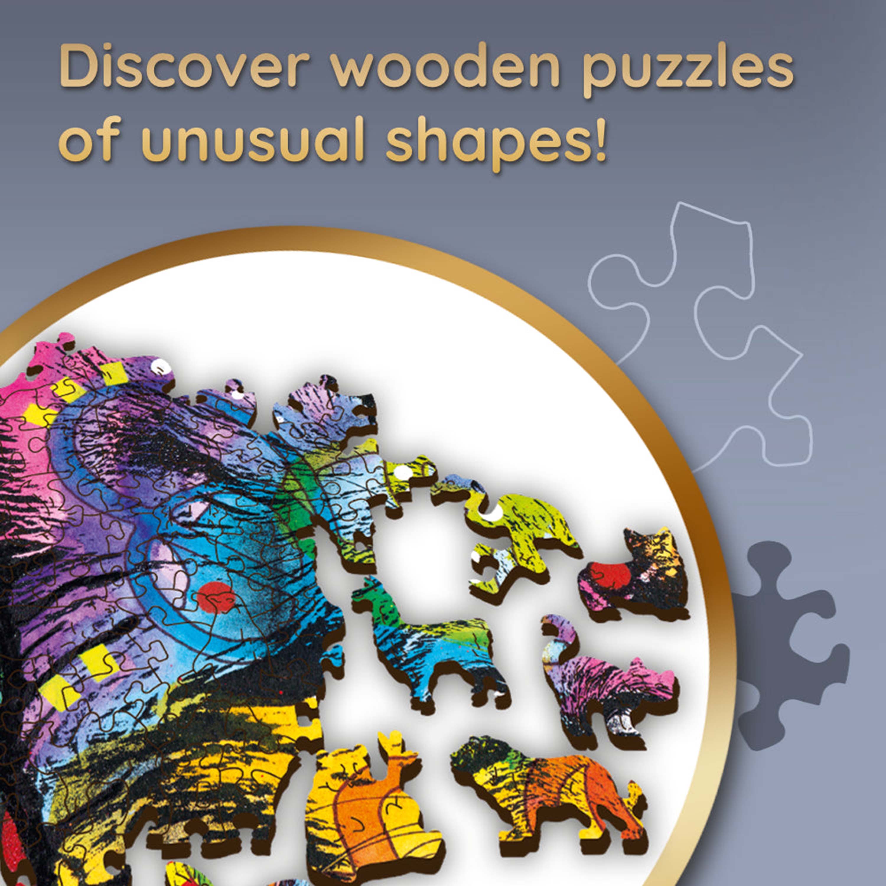 Trefl Wood Craft 501 Piece Wooden Puzzle - Colorful Puppy