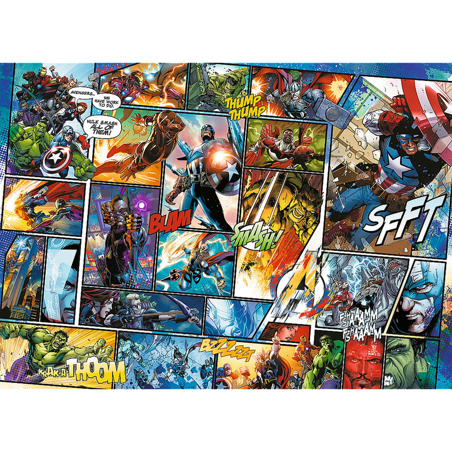 Trefl Wood Craft 1000 Piece Wooden Puzzle - Marvel Comic Universe