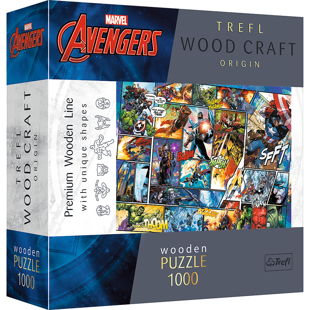 Trefl Wood Craft 1000 Piece Wooden Puzzle - Marvel Comic Universe