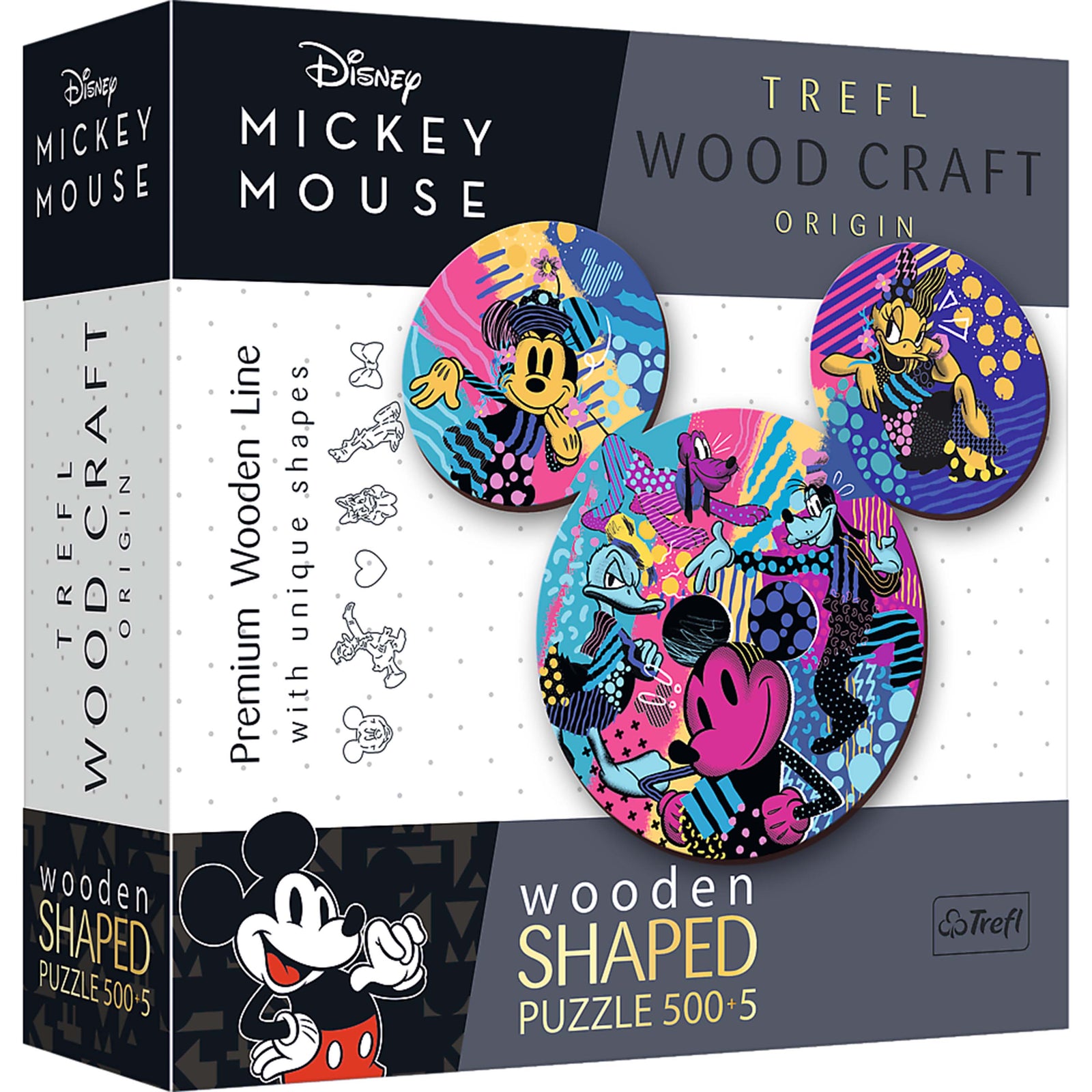 Trefl Wood Craft 500 +5 Piece Wooden Puzzle - Disney's Mickey Mouse