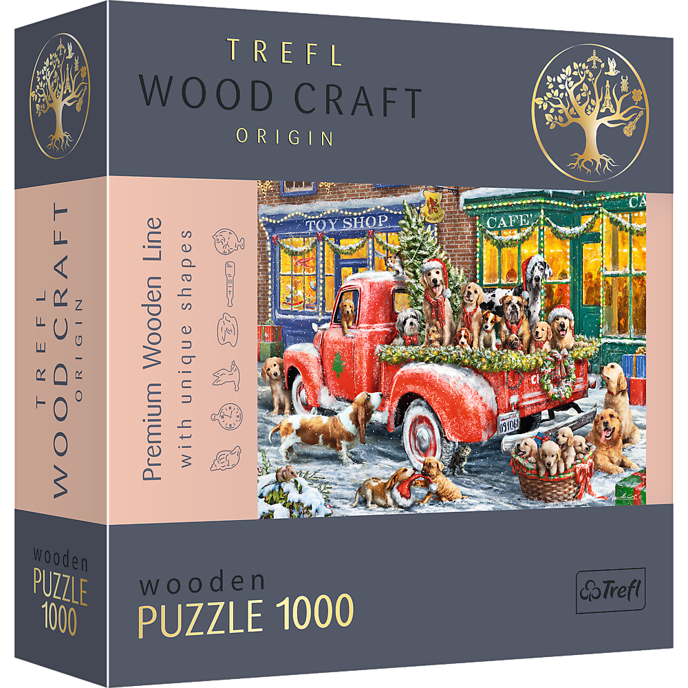 Trefl Wood Craft 1000 Piece Wooden Puzzle - Santa's Little Helpers