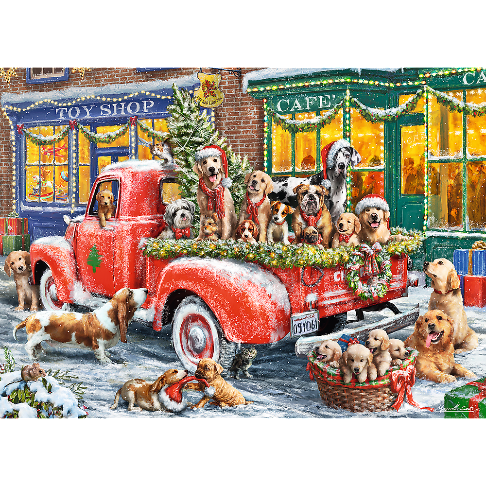 Trefl Wood Craft 1000 Piece Wooden Puzzle - Santa's Little Helpers