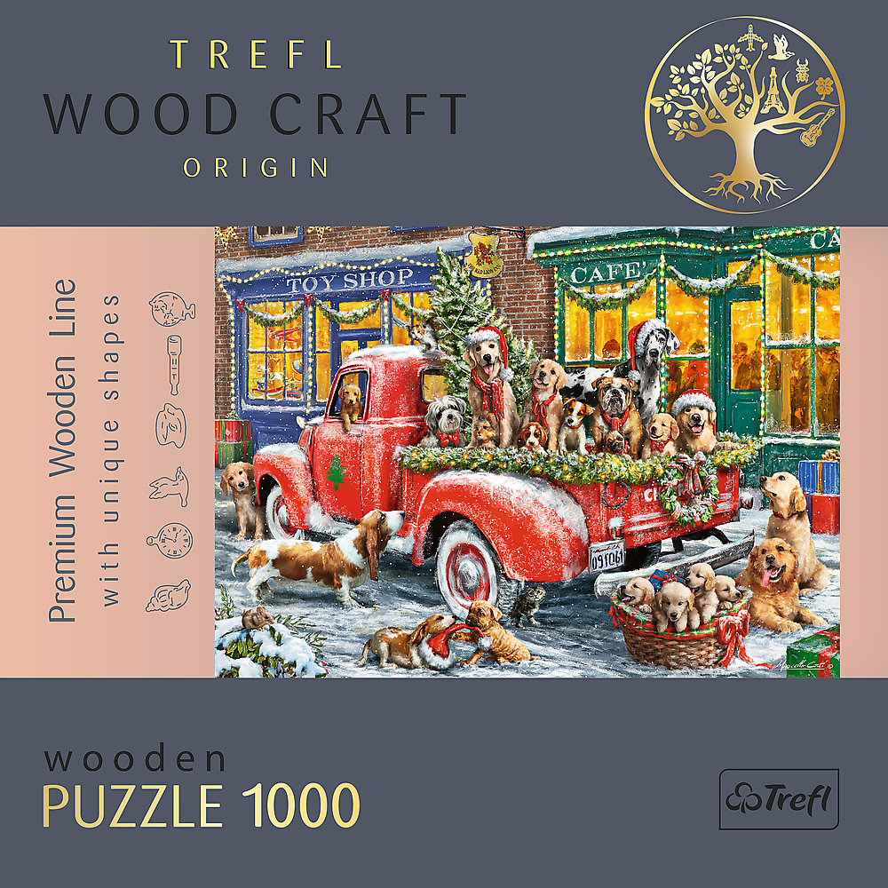 Trefl Wood Craft 1000 Piece Wooden Puzzle - Santa's Little Helpers
