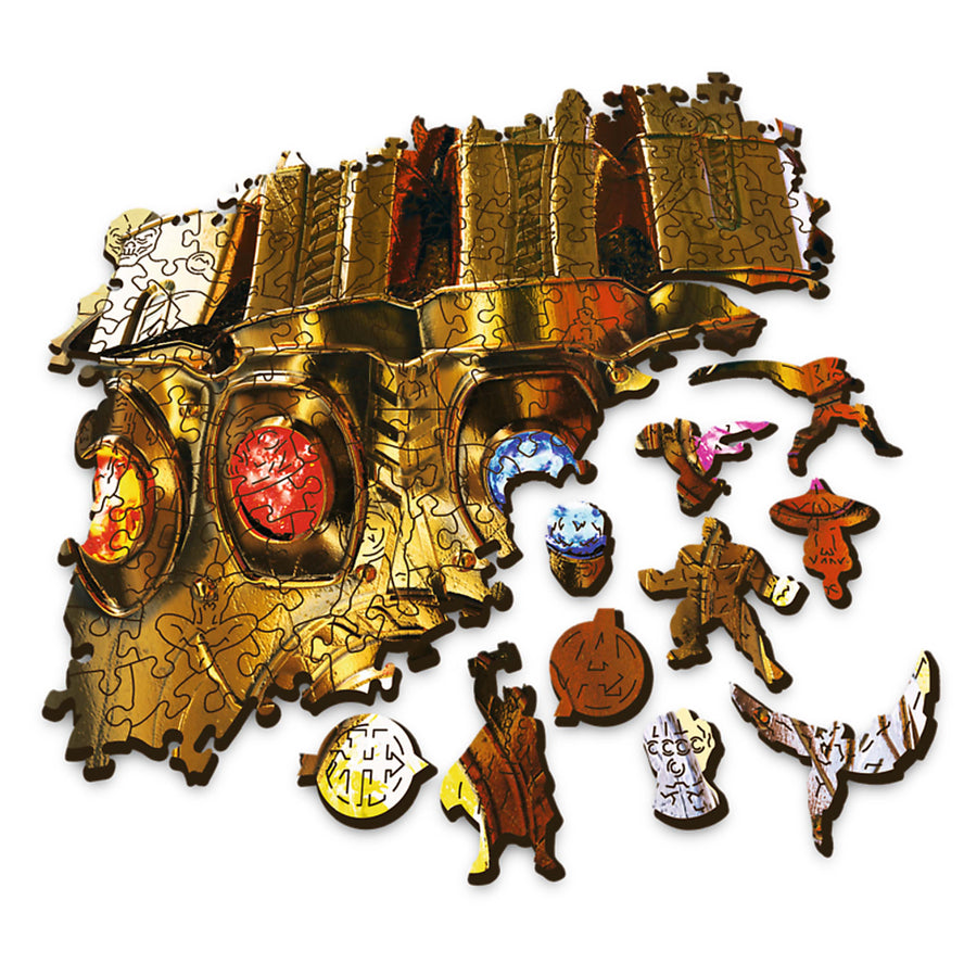 Trefl Wood Craft 500 + 5 Piece Wooden Puzzle - Marvel - Infinity Gauntlet