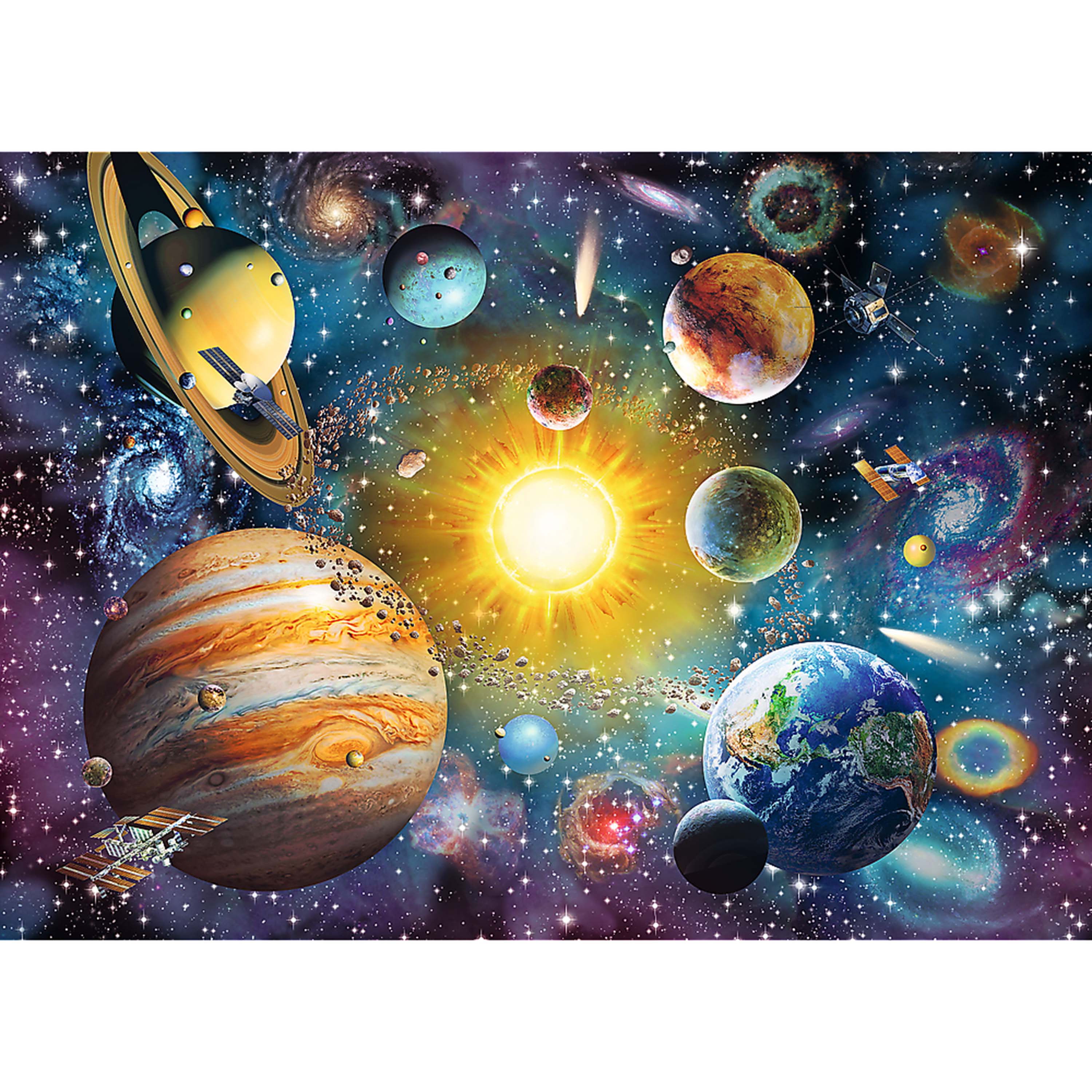 Trefl Wood Craft 1000 Piece Wooden Puzzle - Journey Through the Solar System