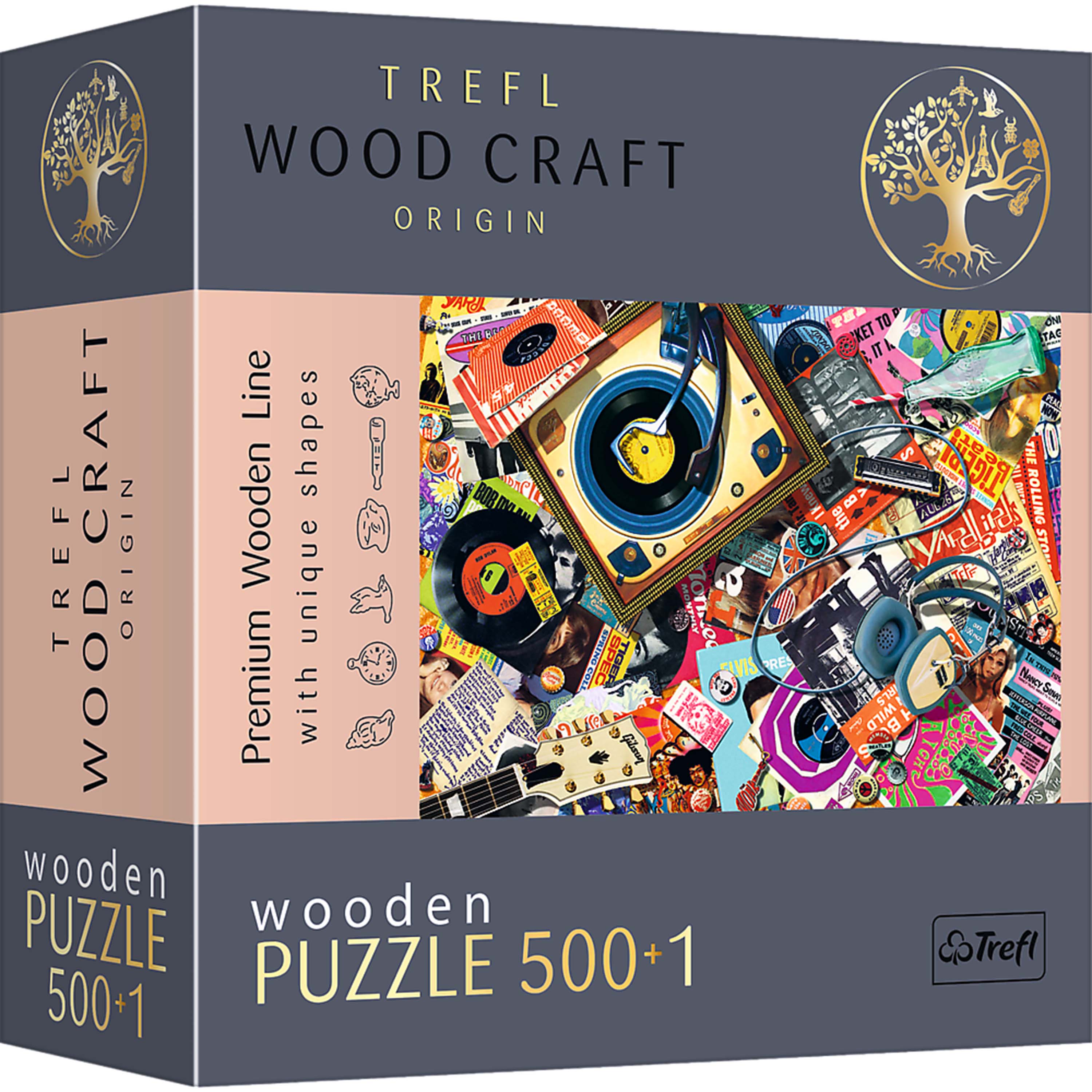 Trefl Wood Craft 501 Piece Wooden Puzzle - In the World of Music