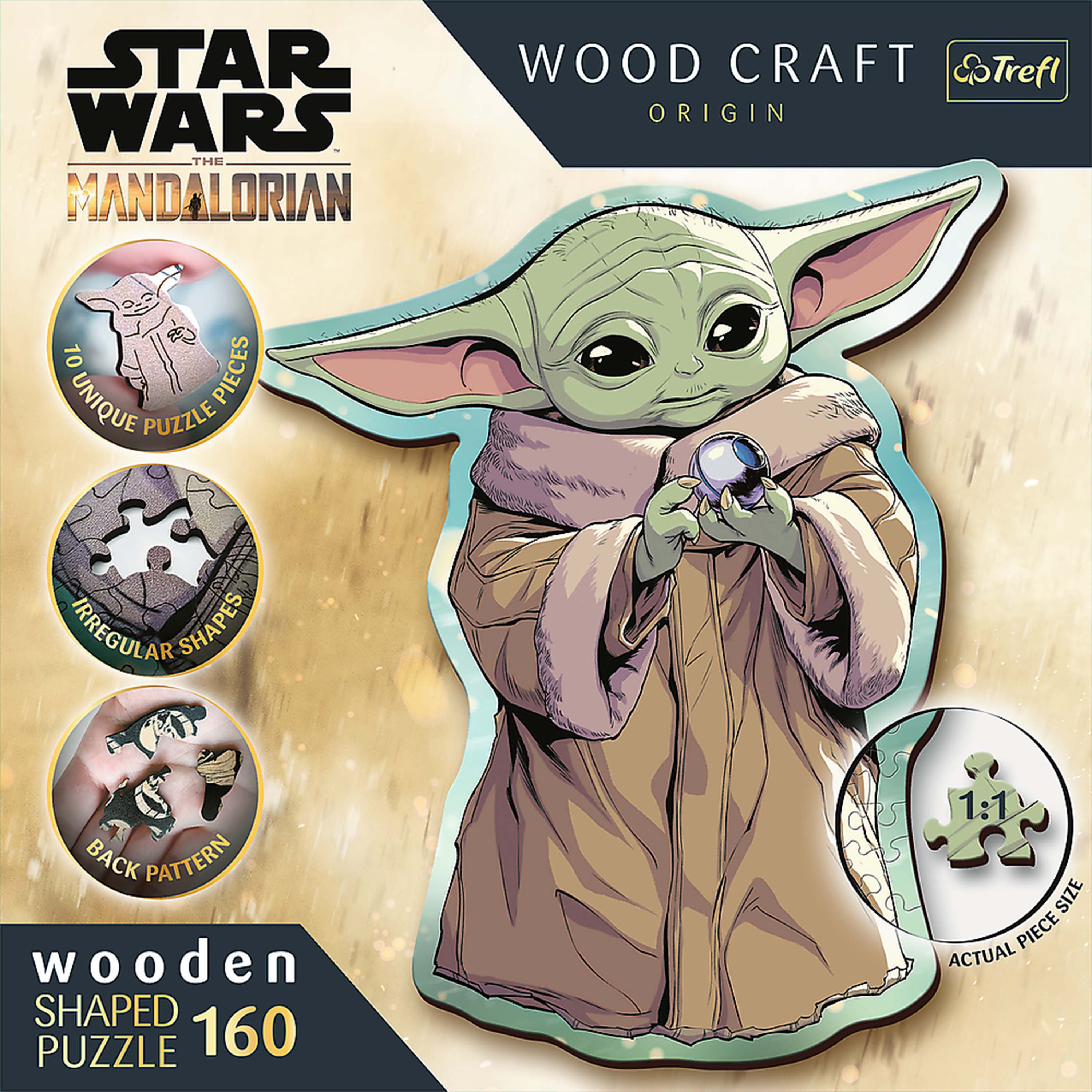 Trefl Wood Craft 160 Piece Wooden Puzzle - Star Wars - Grogu