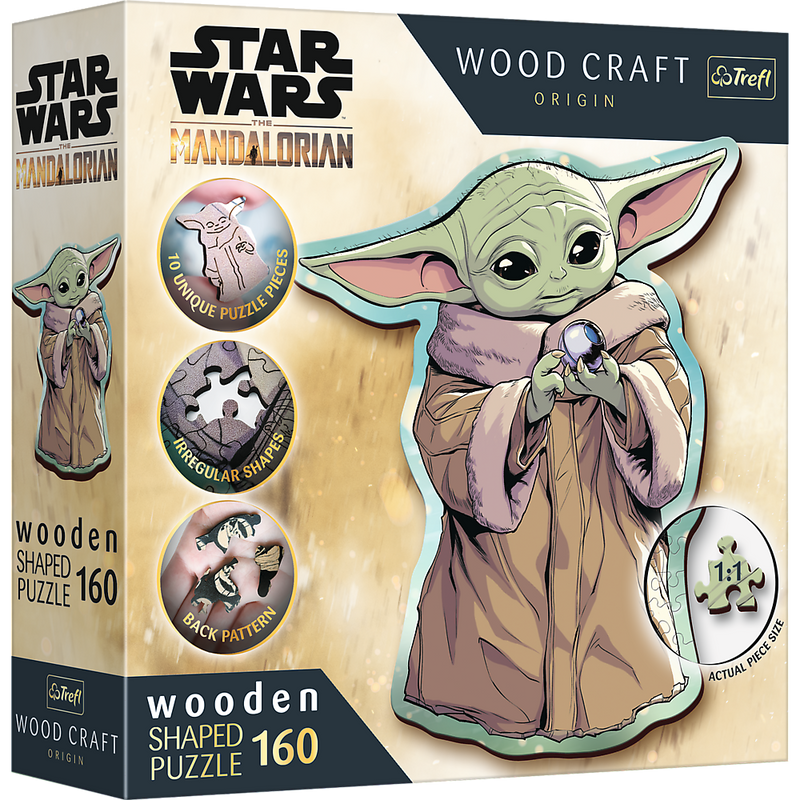 Trefl Wood Craft 160 Piece Wooden Puzzle - Star Wars - Grogu