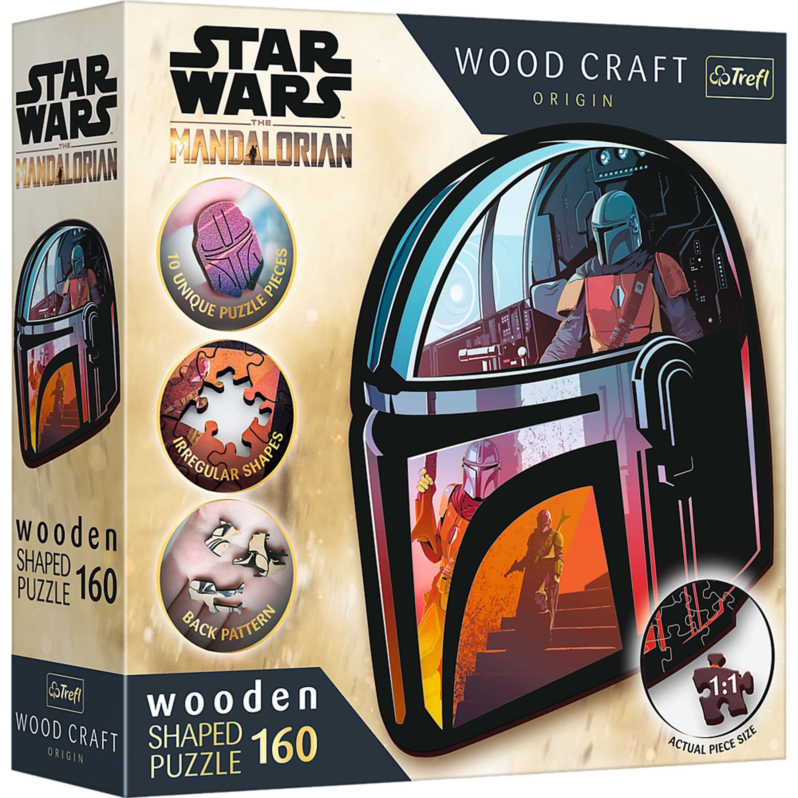 Trefl Wood Craft 160 Piece Wooden Puzzle - Star Wars - The Mandalorian