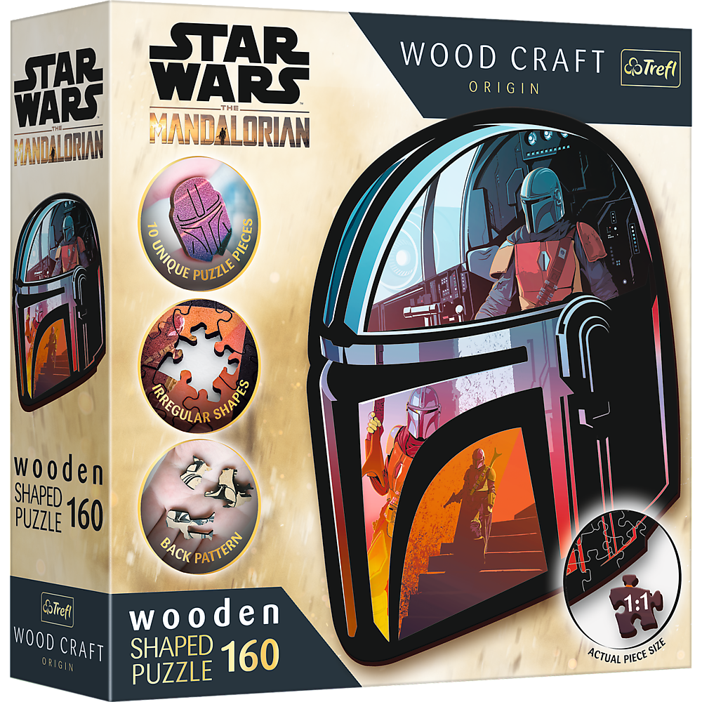 Trefl Wood Craft 160 Piece Wooden Puzzle - Star Wars - The Mandalorian