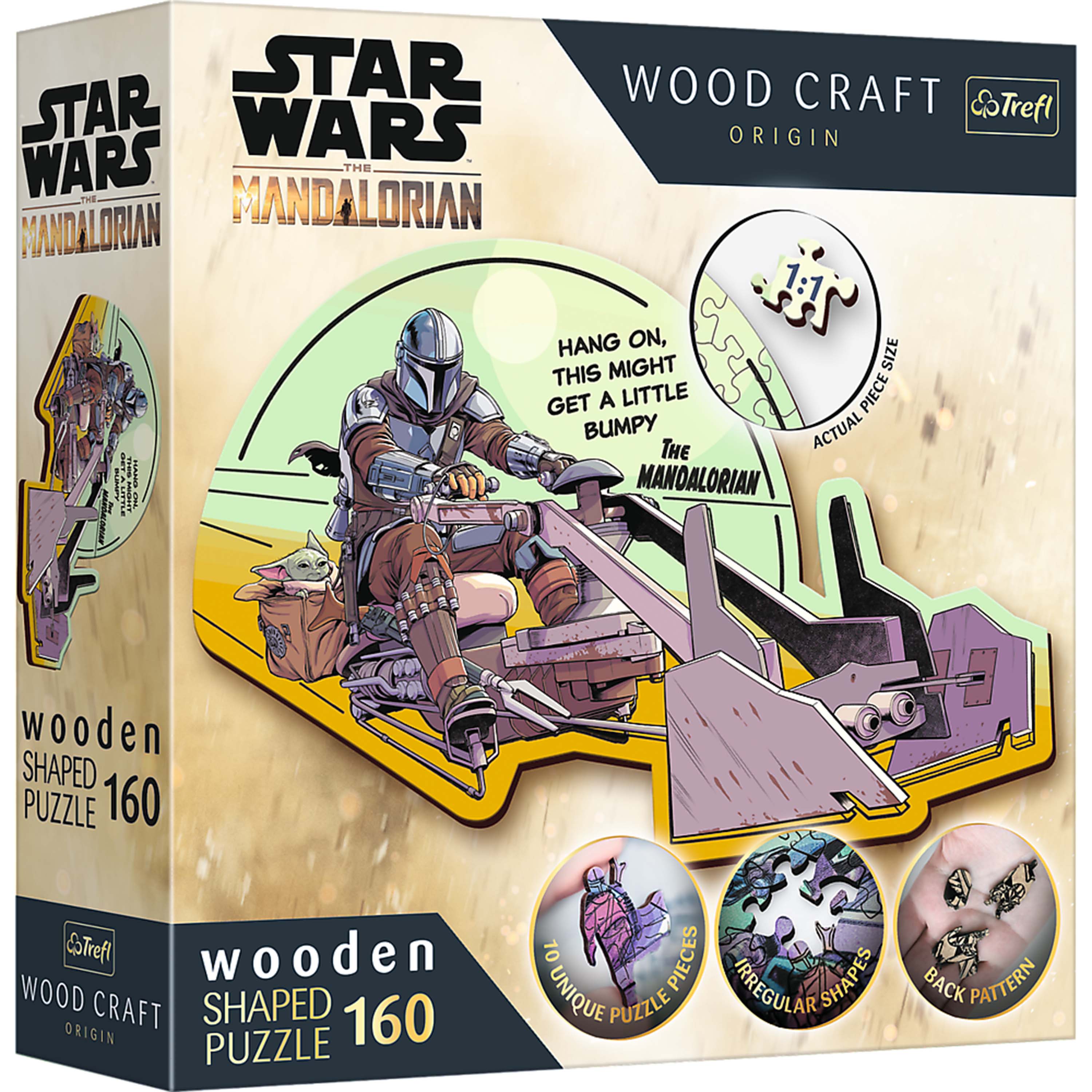 Trefl Wood Craft 160 Piece Wooden Puzzle - Star Wars - The Mandalorian Reunite