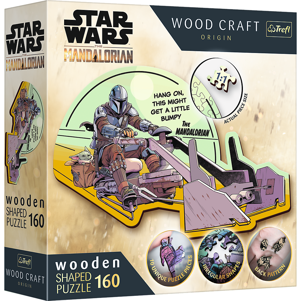 Trefl Wood Craft 160 Piece Wooden Puzzle - Star Wars - The Mandalorian Reunite