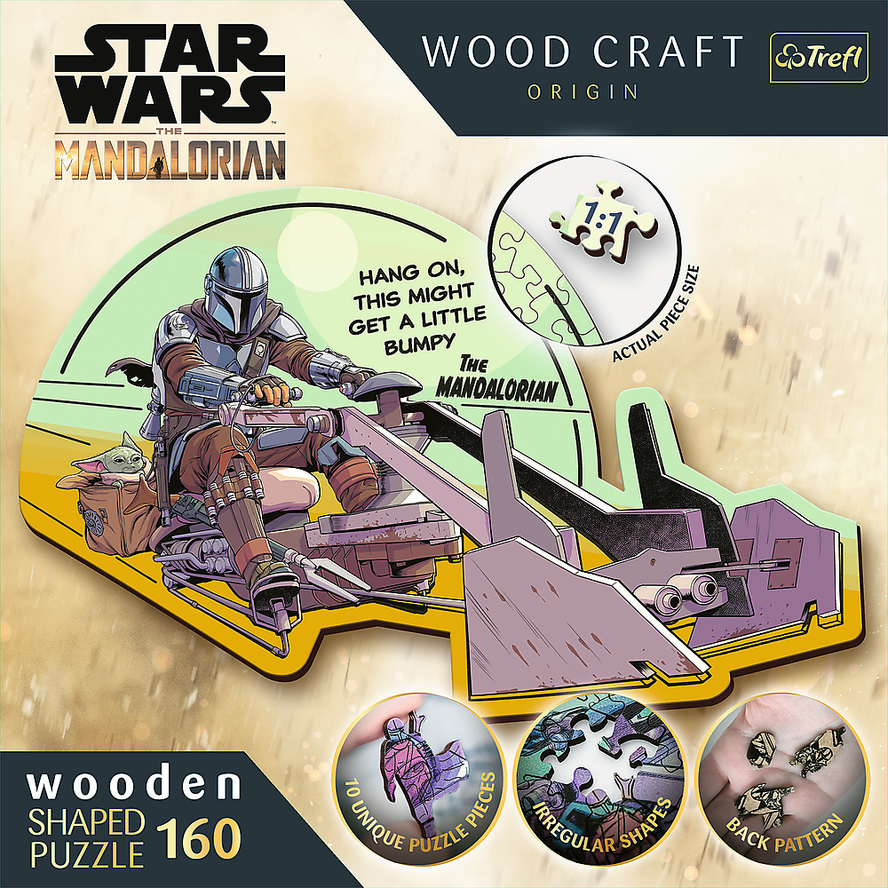 Trefl Wood Craft 160 Piece Wooden Puzzle - Star Wars - The Mandalorian Reunite