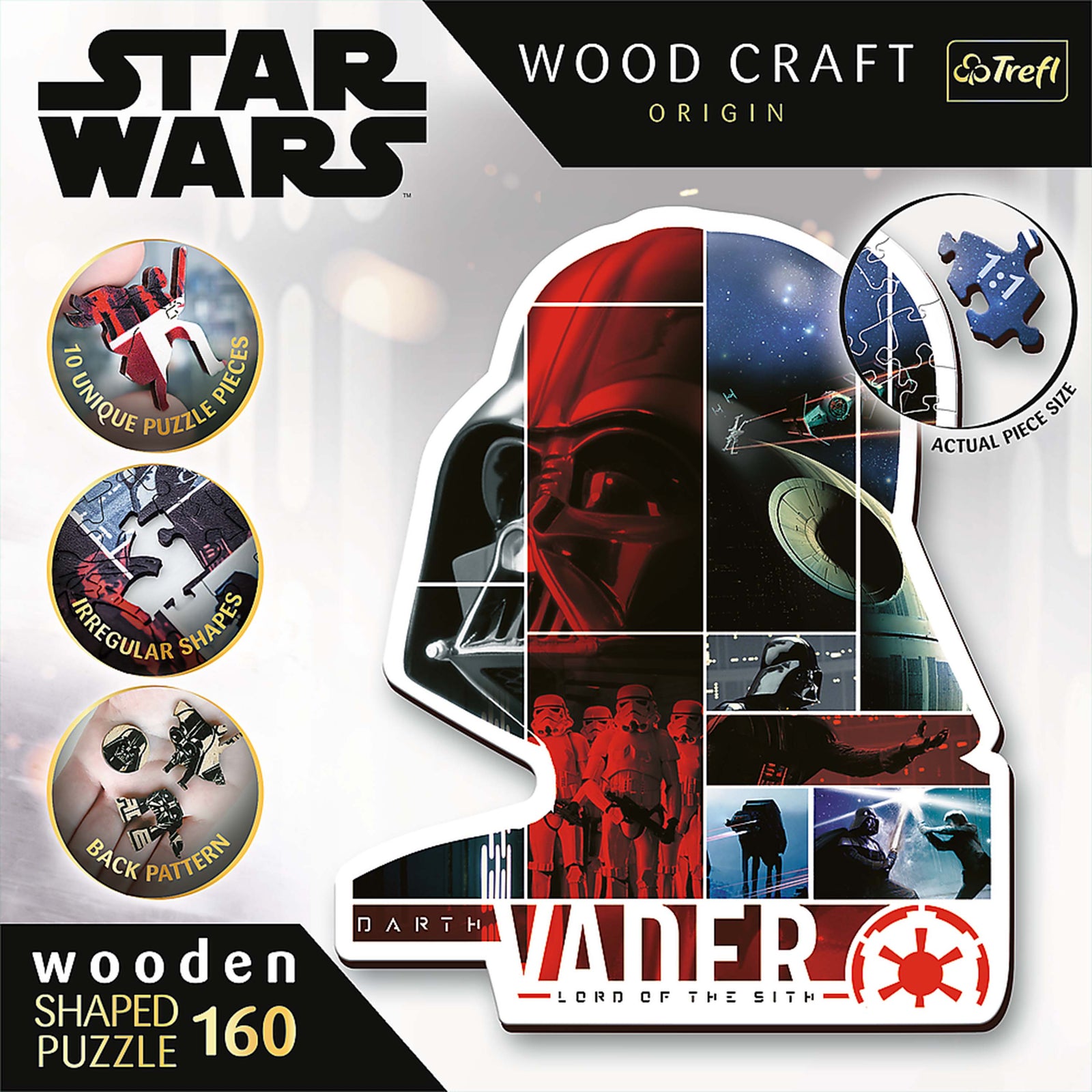 Trefl Wood Craft 160 Piece Wooden Puzzle - Star Wars - Darth Vader