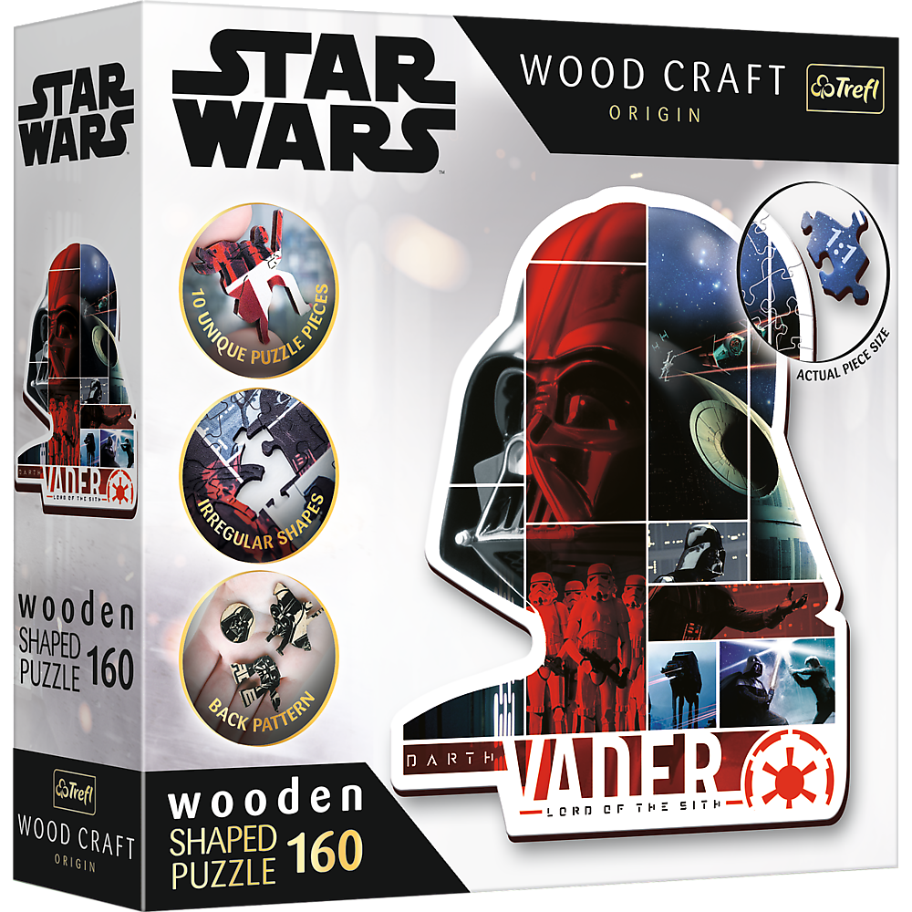 Trefl Wood Craft 160 Piece Wooden Puzzle - Star Wars - Darth Vader