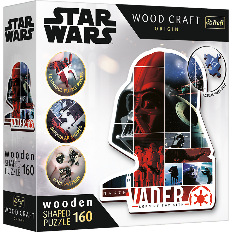 Trefl Wood Craft 160 Piece Wooden Puzzle - Star Wars - Darth Vader