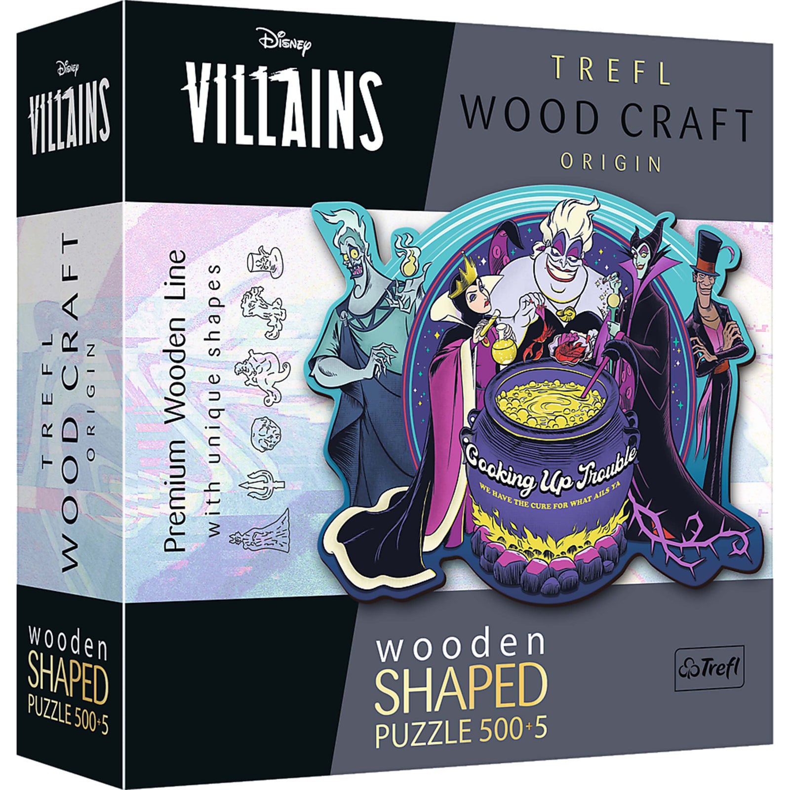 Trefl Wood Craft 500 +5 Piece Wooden Puzzle - Disney's Villains