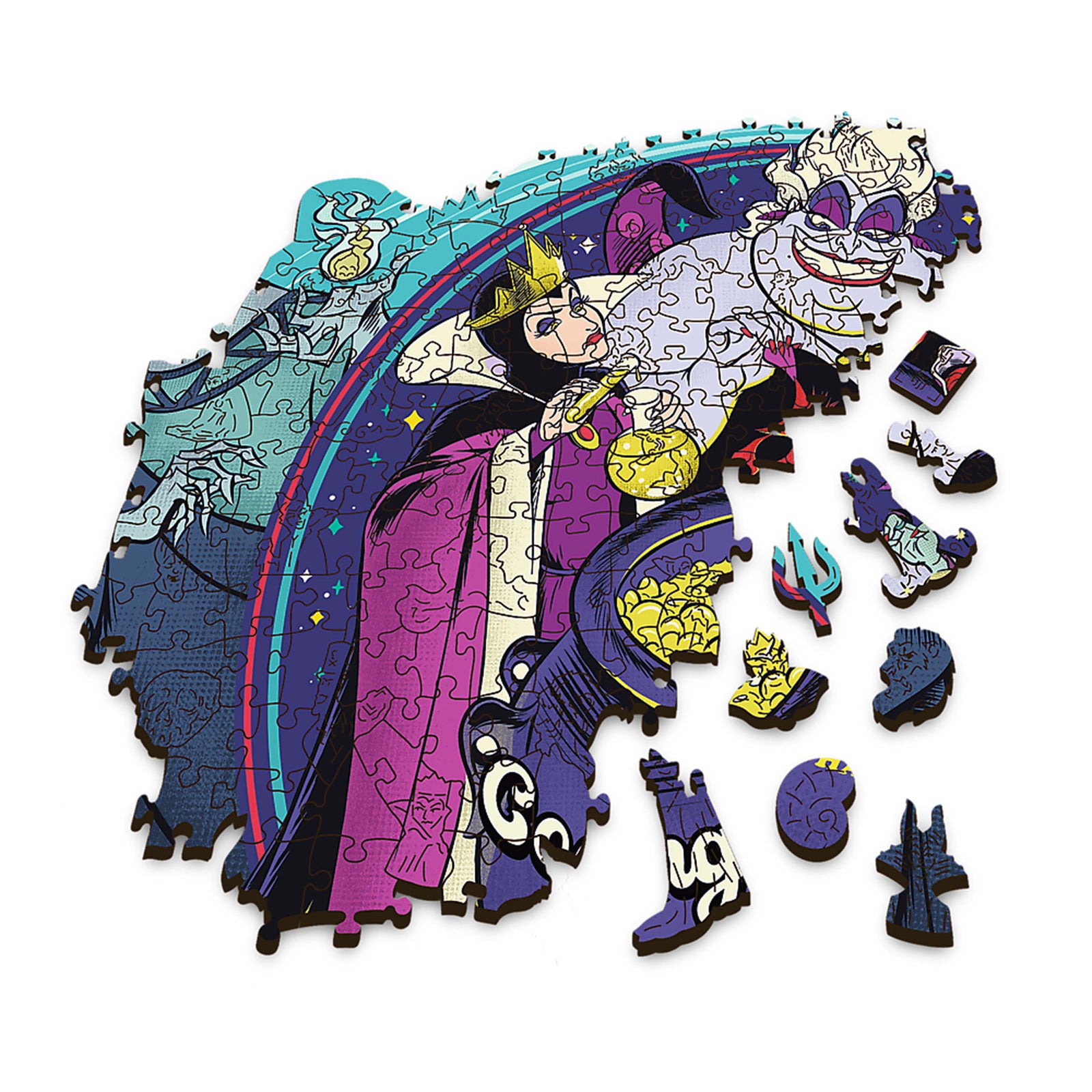 Trefl Wood Craft 500 +5 Piece Wooden Puzzle - Disney's Villains