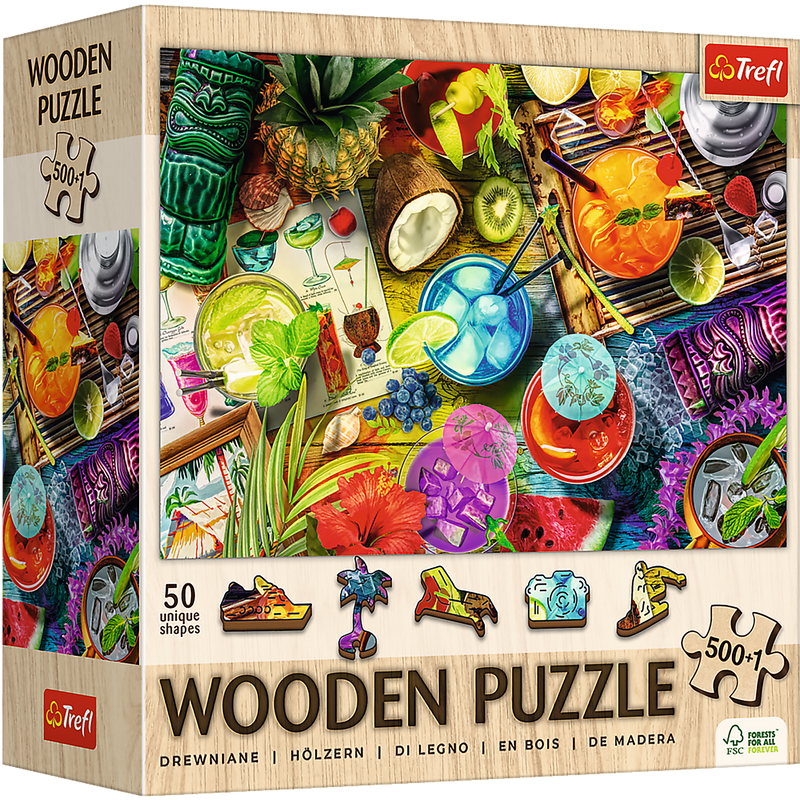 Trefl Wood Colorful Cocktails 500+1 Wooden Puzzle
