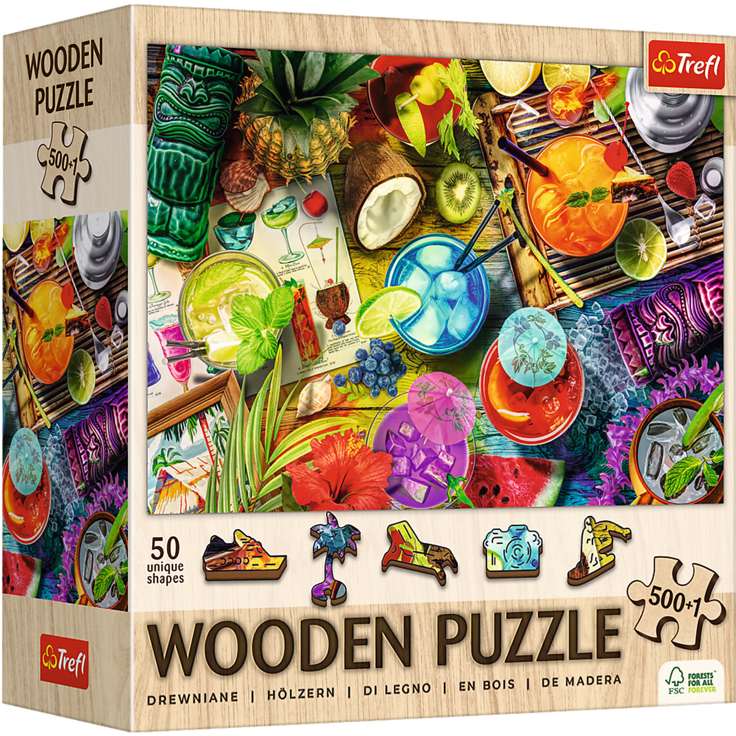 Trefl Wood Colorful Cocktails 500+1 Wooden Puzzle