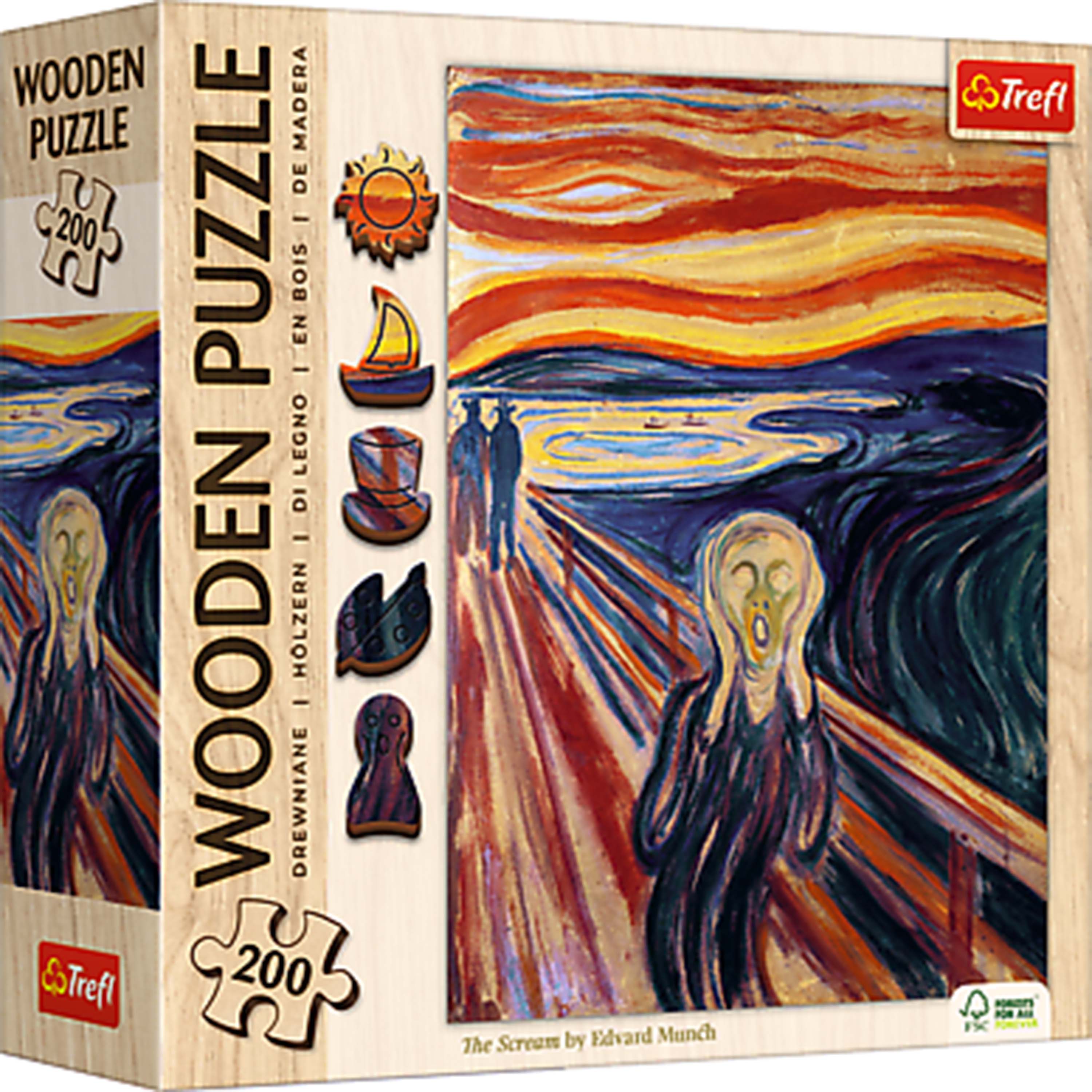 Trefl Wood The Scream - Edvard Munch 200 Piece Wooden Puzzle