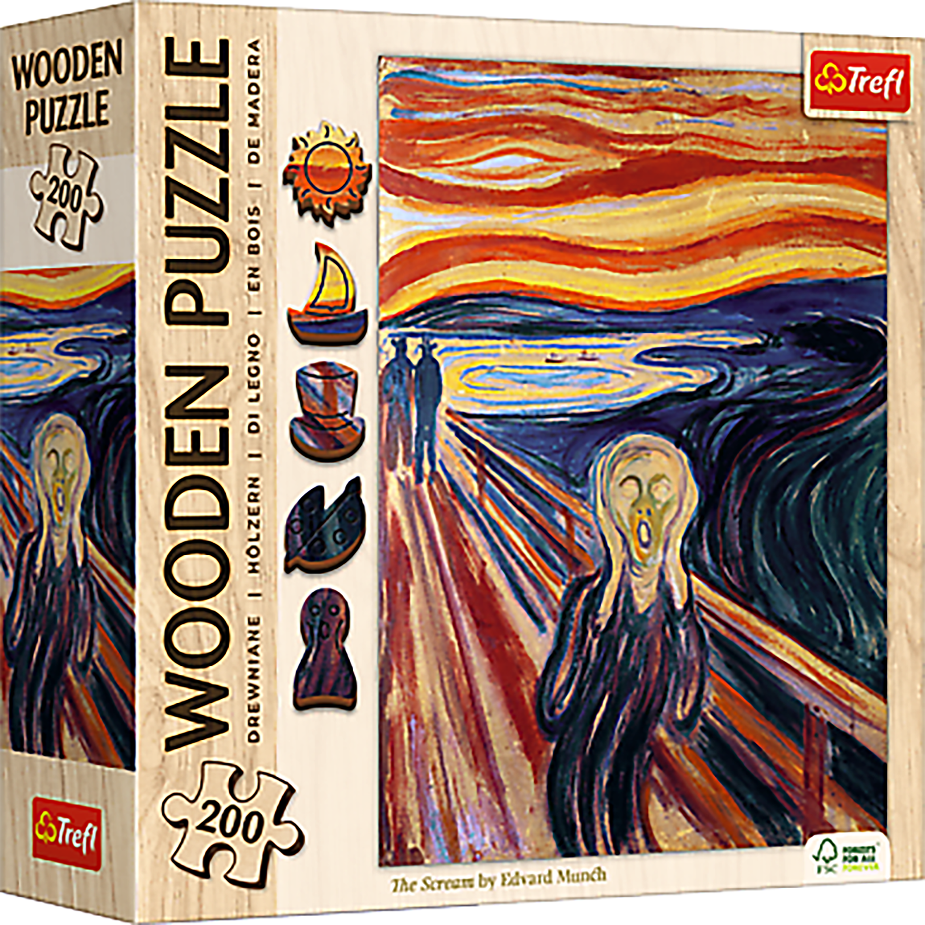 Trefl Wood The Scream - Edvard Munch 200 Piece Wooden Puzzle