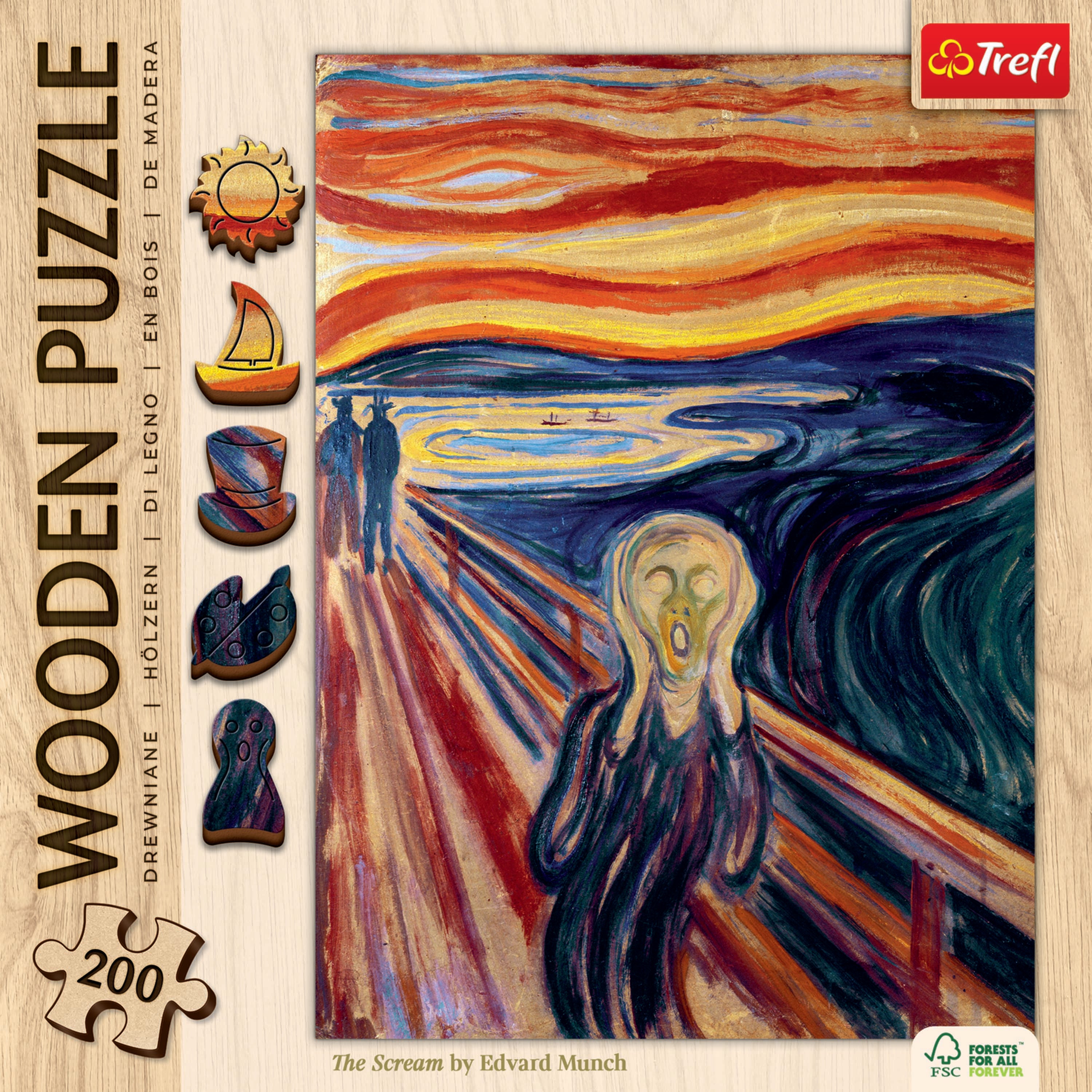 Trefl Wood The Scream - Edvard Munch 200 Piece Wooden Puzzle