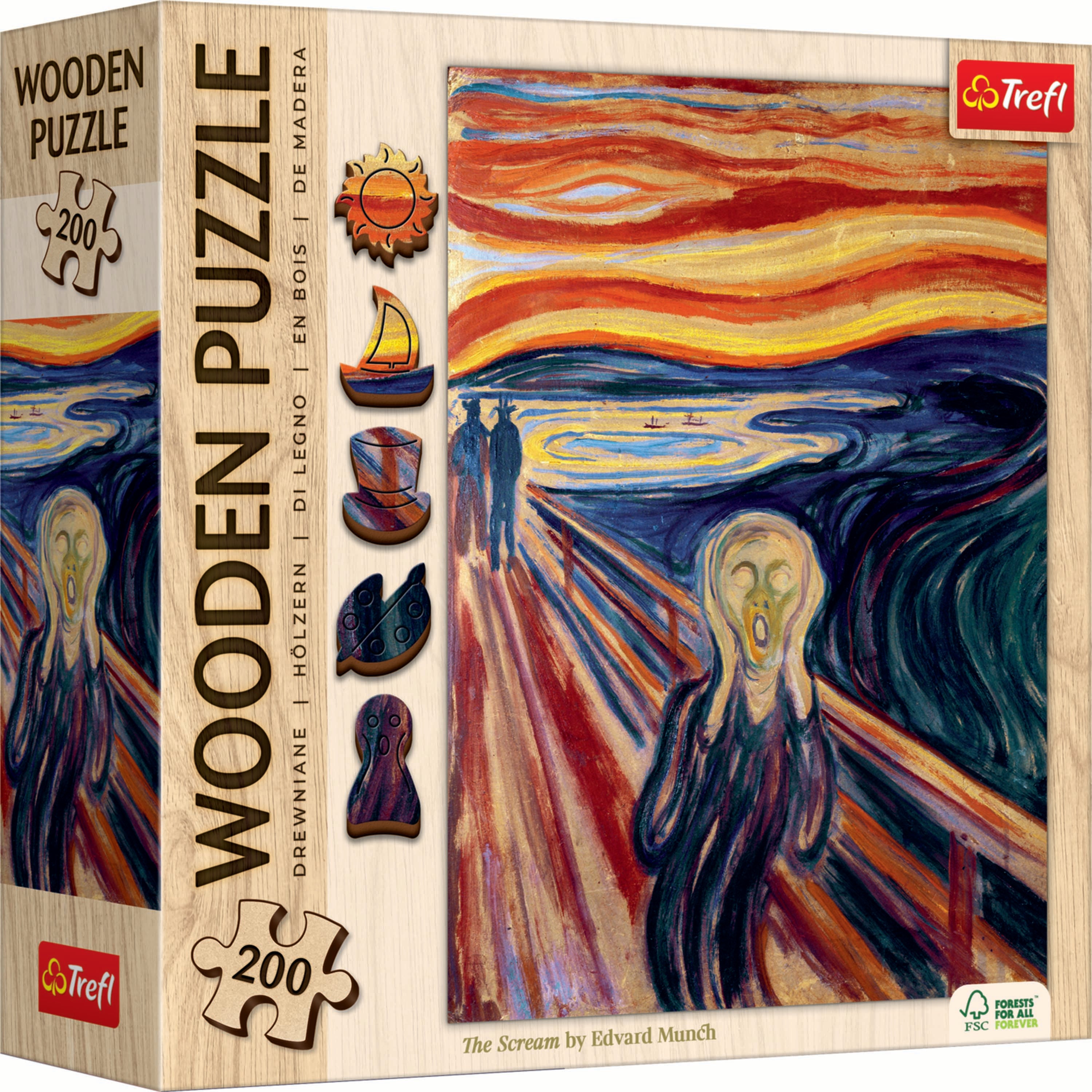 Trefl Wood The Scream - Edvard Munch 200 Piece Wooden Puzzle