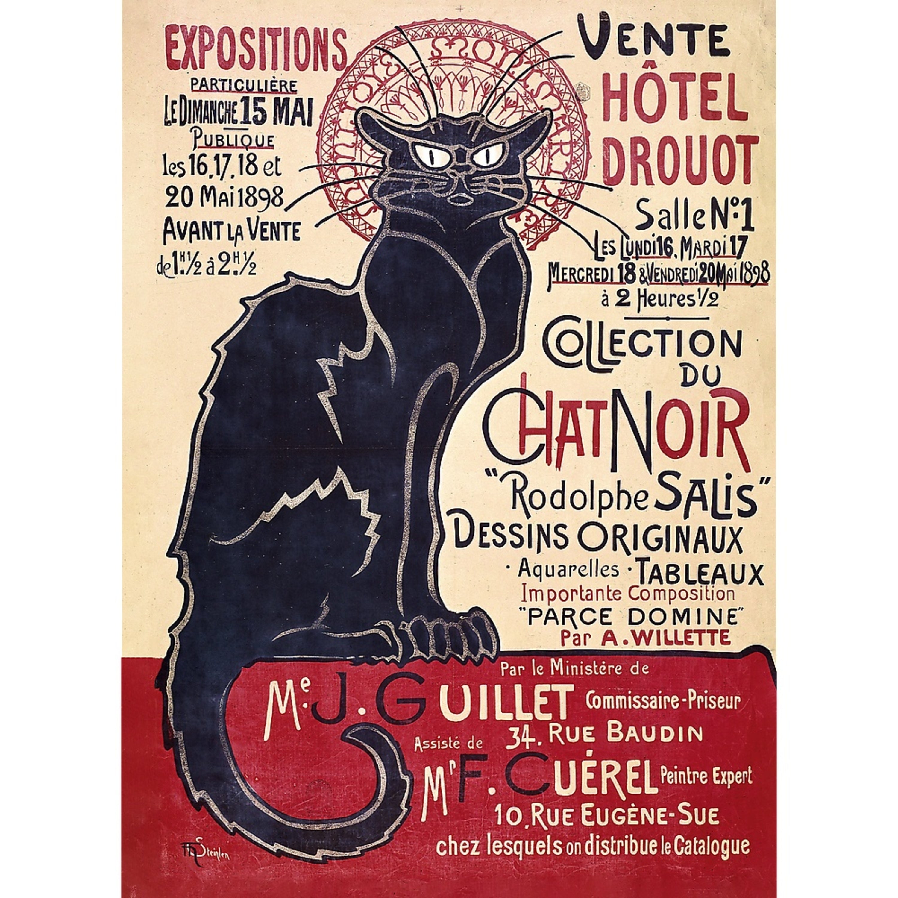 Trefl Wood Craft 200 Piece Wooden Puzzle - The Black Cat - Théophile Alexandre Steinlen