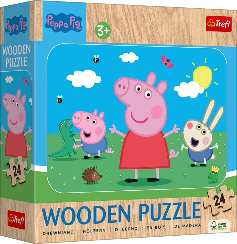 Trefl Wood Craft 24 Piece Wooden Jigsaw Puzzle - Peppa Pig's Most Lovely