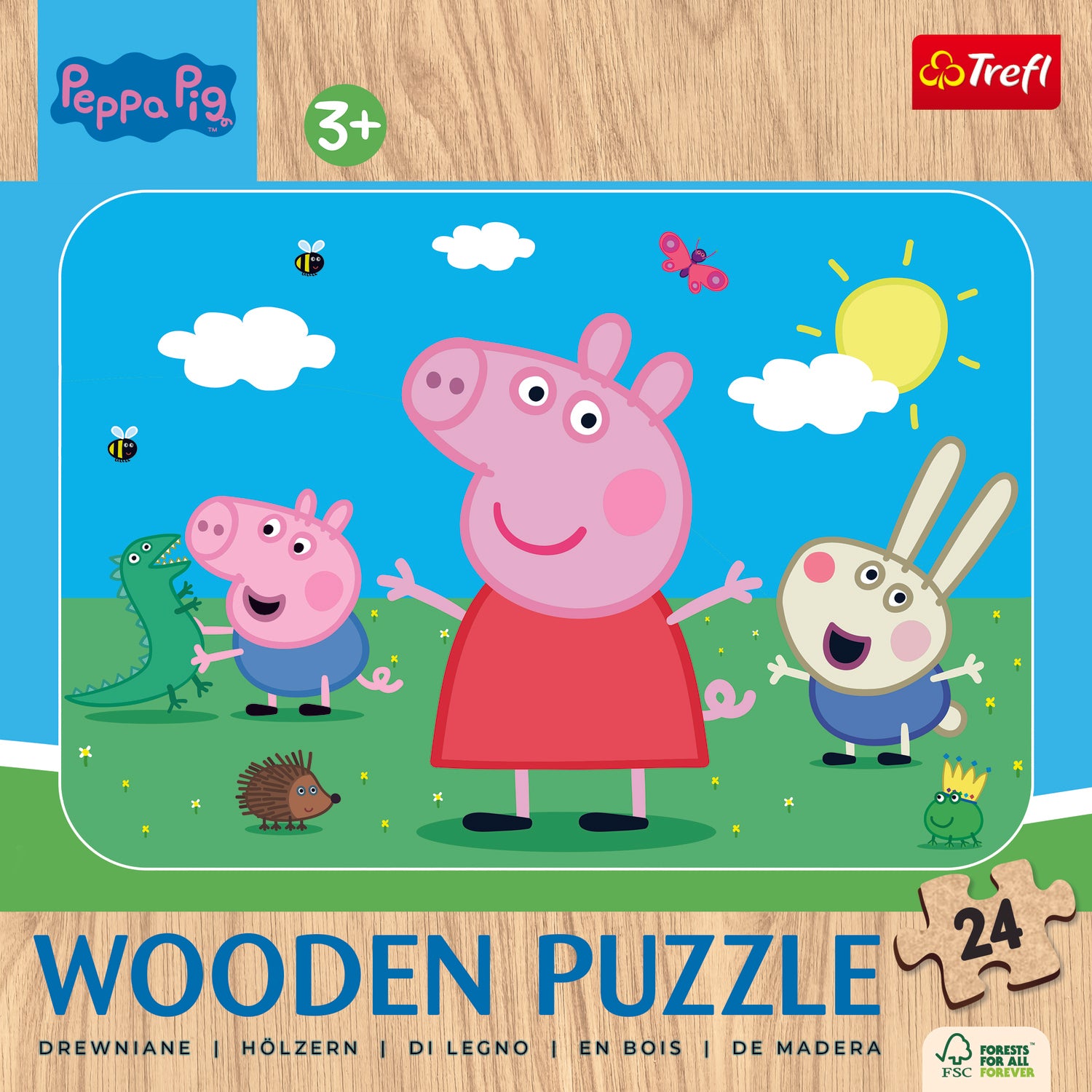 Trefl Wood Craft 24 Piece Wooden Jigsaw Puzzle - Peppa Pig's Most Lovely