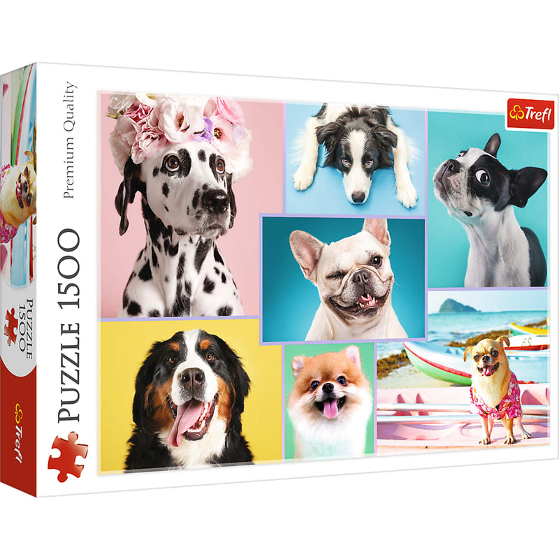 Trefl Red Cute Dogs 1500 Piece Puzzle